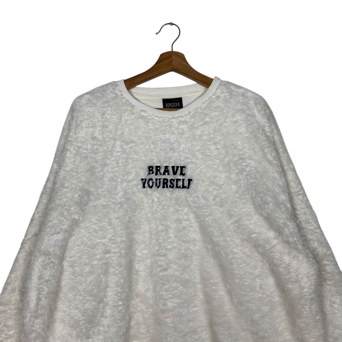 Japanese Brand BRAVE YOURSELF Big Logo Pullover Fleece Sweatshirt 2301-C102 Size US L / EU 52-54 / 3 - 4 Thumbnail