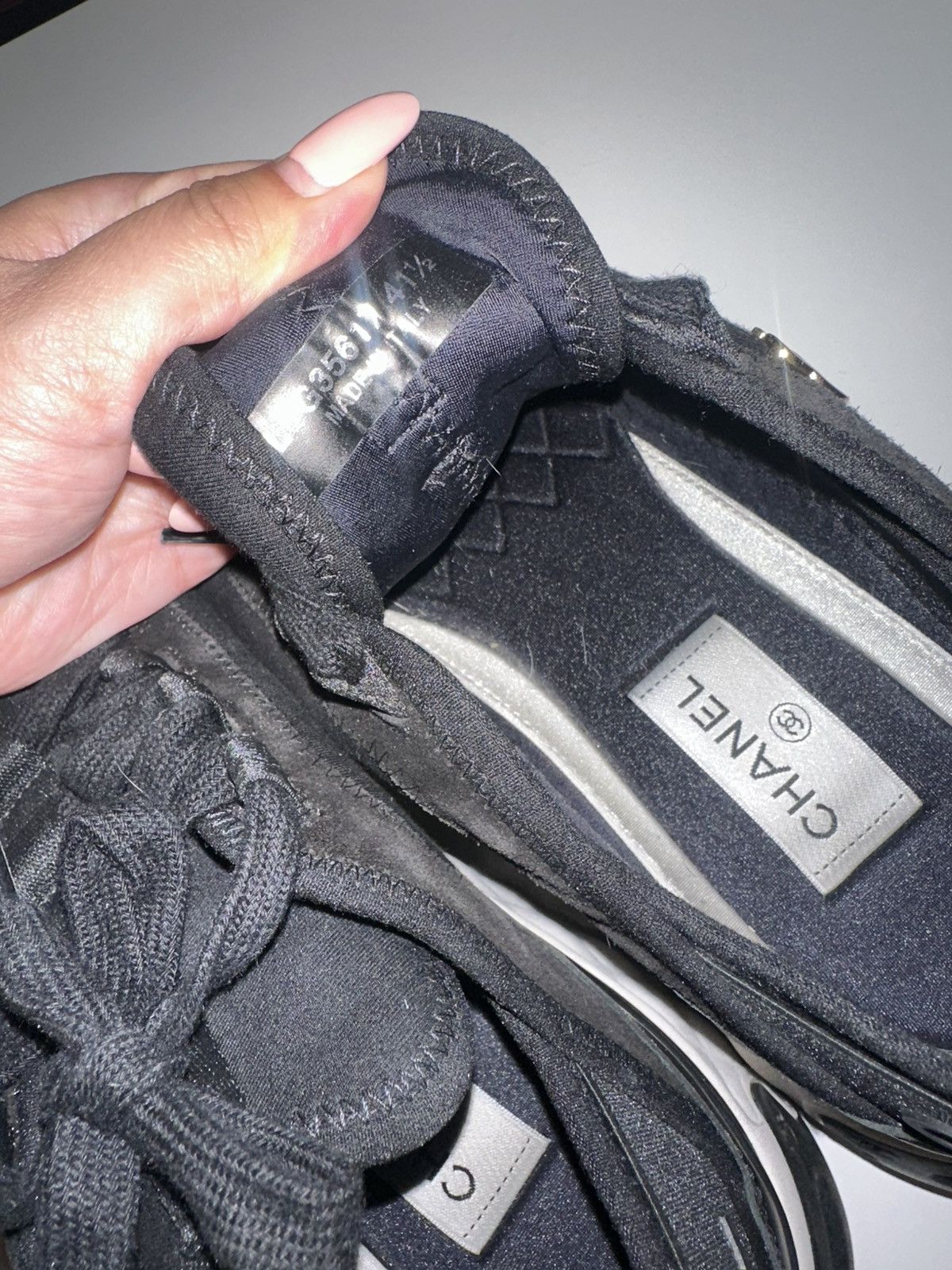 Chanel Chanel Black Leather Trainer Sneakers Size US 8.5 / EU 41-42 - 11 Thumbnail