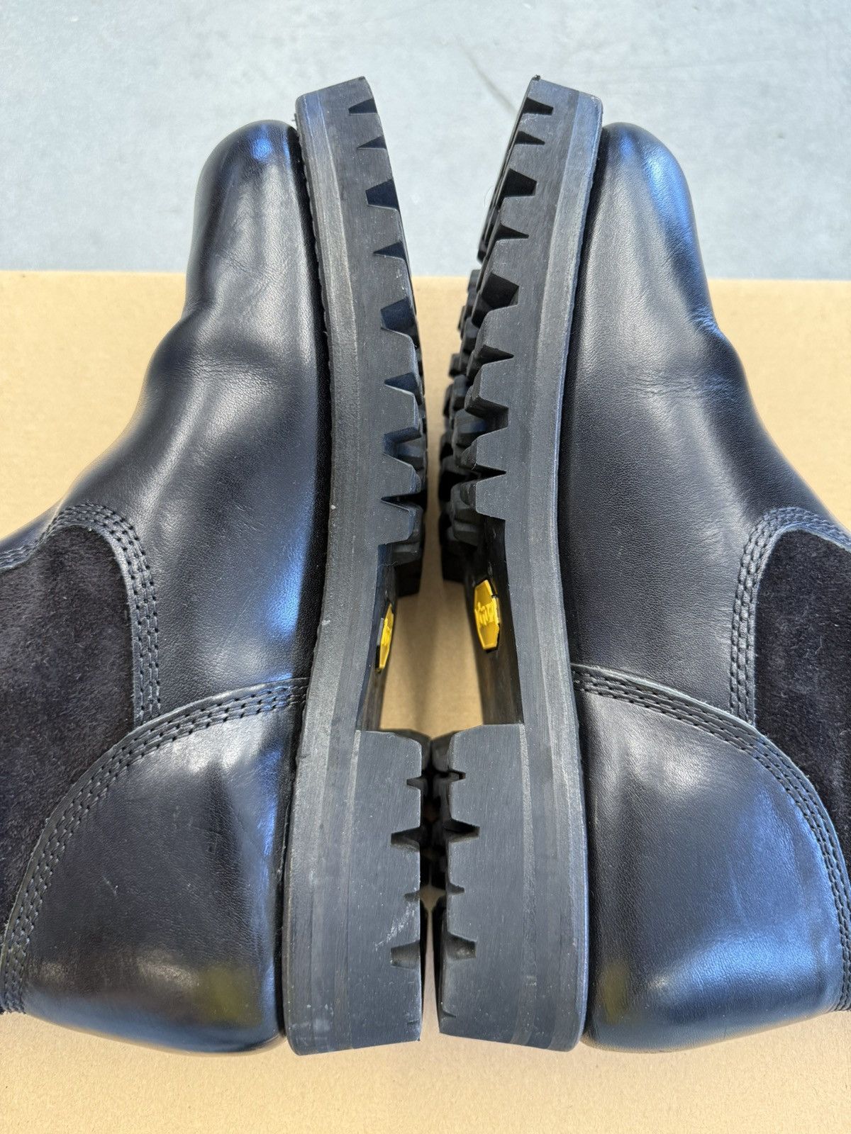 Our Legacy × Stussy Stussy x Our Legacy Black Leather Work Boots Size US 7.5 / EU 40-41 - 8 Thumbnail