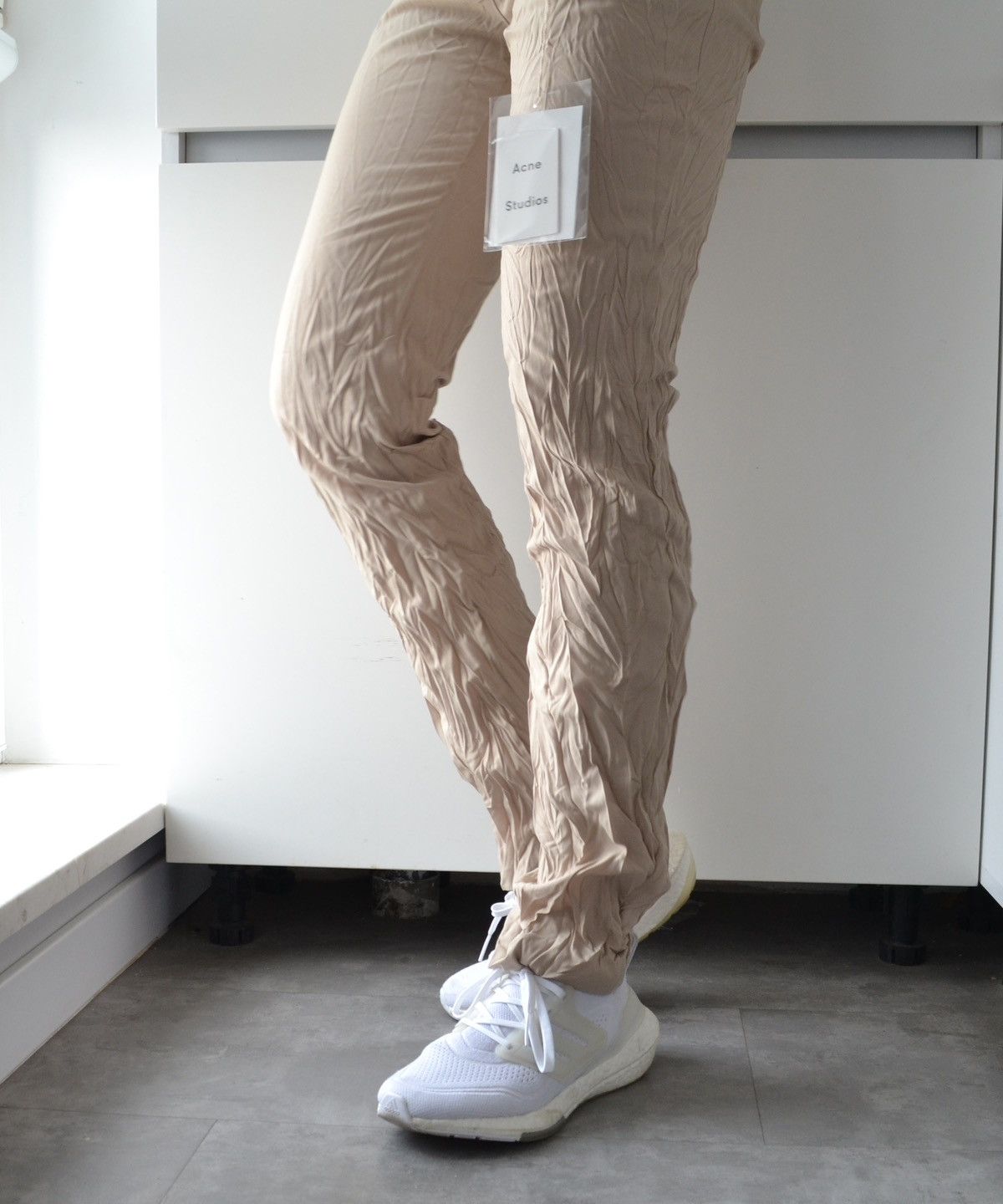 Acne Studios ACNE STUDIOS Pants Trousers Erle Froisse Crinkle Textured Size 26" / US 2 / IT 38 - 6 Thumbnail