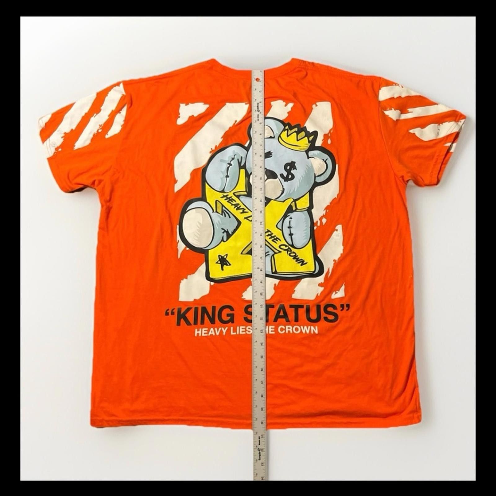 Restricted RGSTR King Status Bear Graphic Tee Orange 3XL Streetwear Size US XXL / EU 58 / 5 - 5 Thumbnail