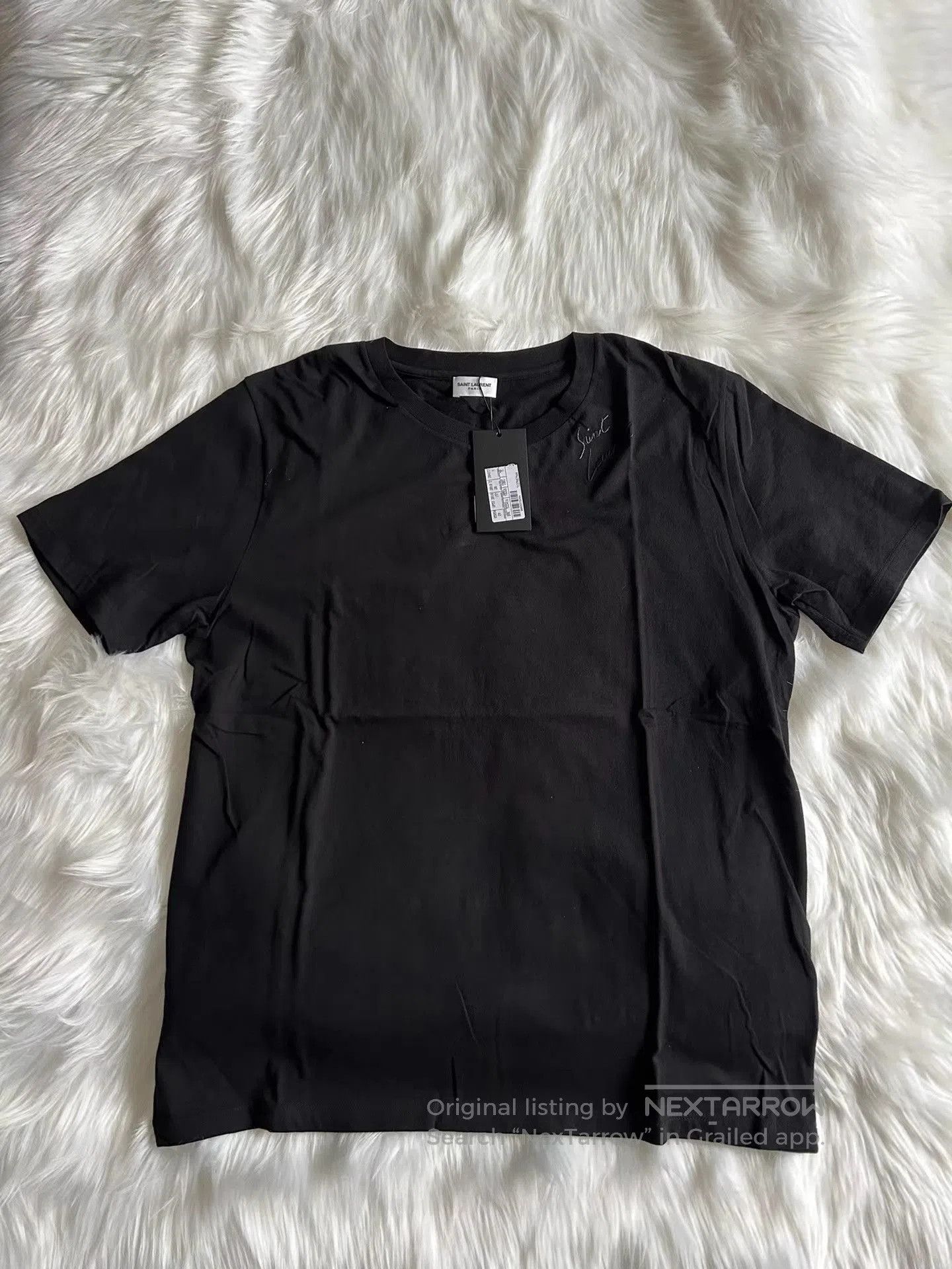 Saint Laurent Paris Black Short Sleeve Crew Neck T-Shirt. Size US M / EU 48-50 / 2 - 1 Thumbnail