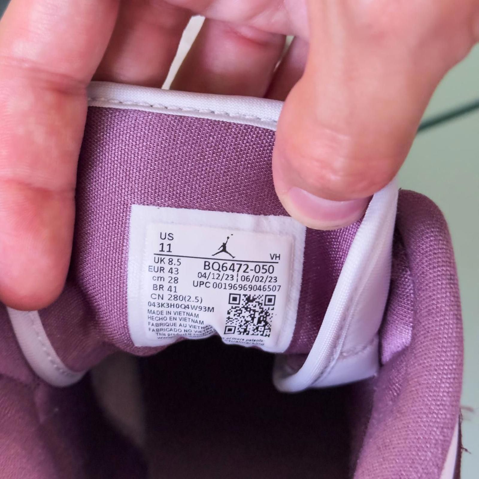 Jordan Brand WMNS AIR JORDAN 1 MID "SKY MAUVE" Women's 11 Size US 11 / IT 41 - 8 Thumbnail