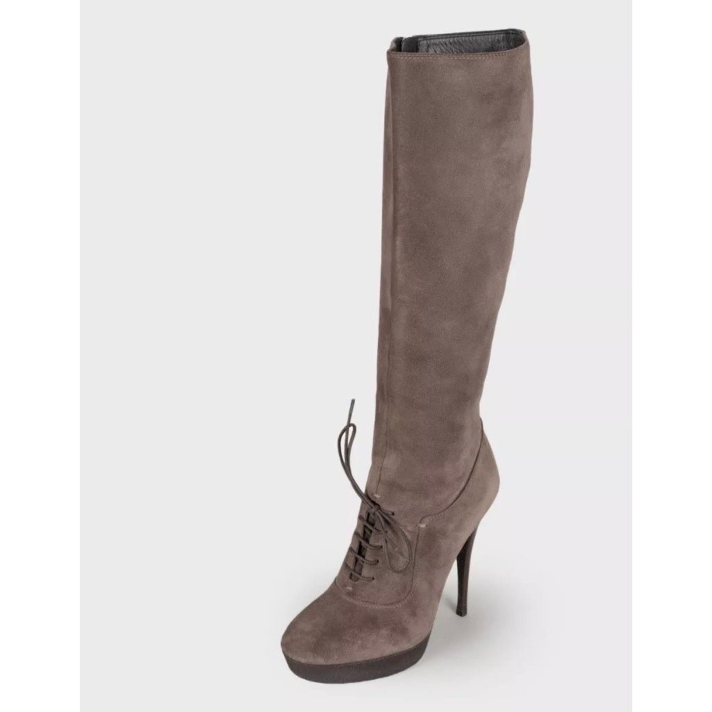 Saint Laurent Paris Saint Laurent Graphite Suede Boots - Size 37.5 Size US 6.5 / IT 36.5 - 2 Thumbnail