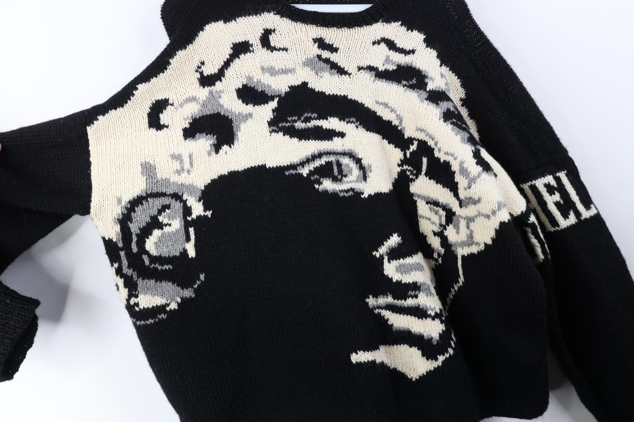 Vintage Vintage 90s Spell Out Michelangelo David Art Cropped Sweater Size XL / US 12-14 / IT 48-50 - 4 Thumbnail