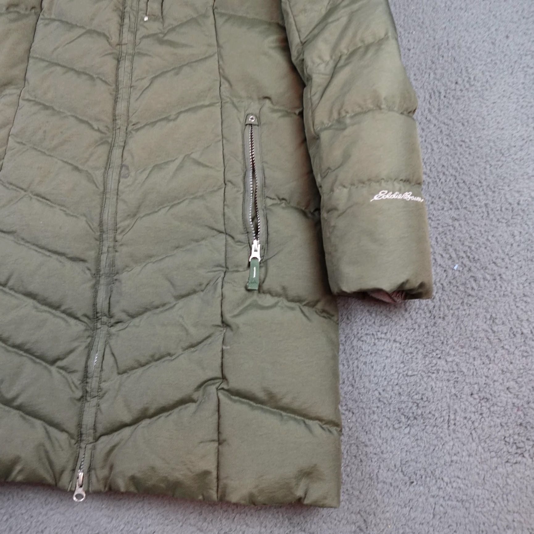 Eddie Bauer Eddie Bauer Sun Valley Jacket Womens Medium Green Hooded Long Down Puffer Size M / US 6-8 / IT 42-44 - 2 Thumbnail