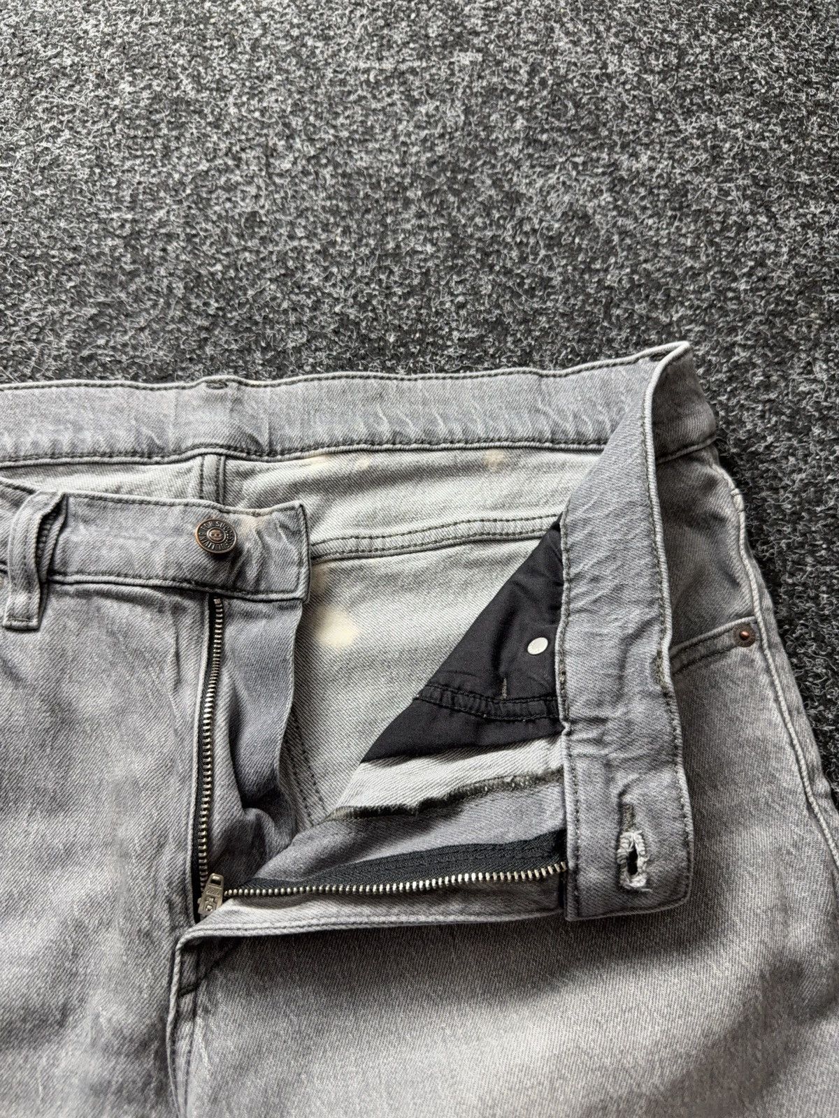 Diesel 00s Luxury Y2K Diesel Washed Grey Denim Jeans tapered Fit Size US 33 - 9 Thumbnail