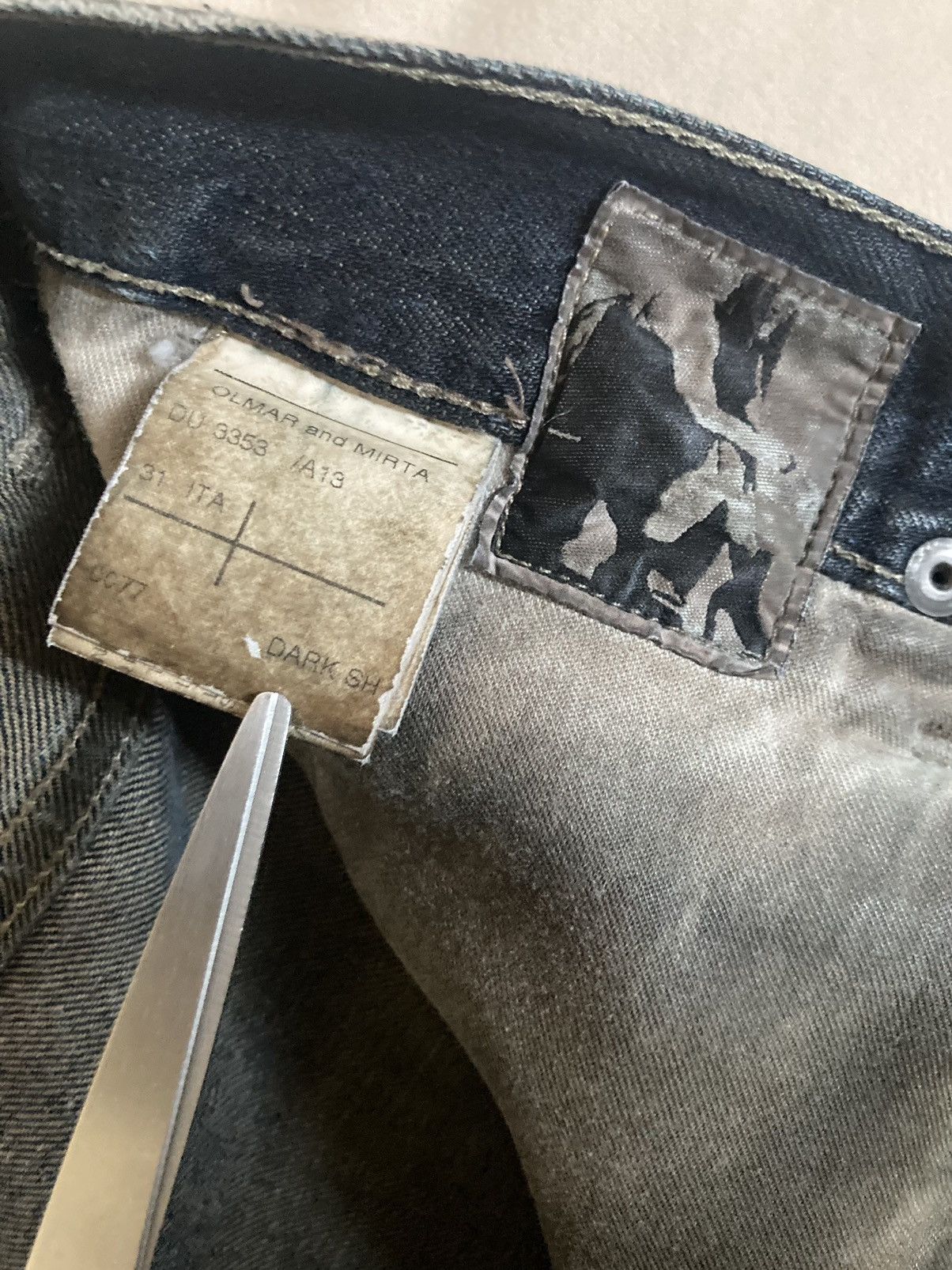Rick Owens × Rick Owens Drkshdw Rick Owens Olmar Mirta era Denim Jean Size US 31 - 9 Thumbnail