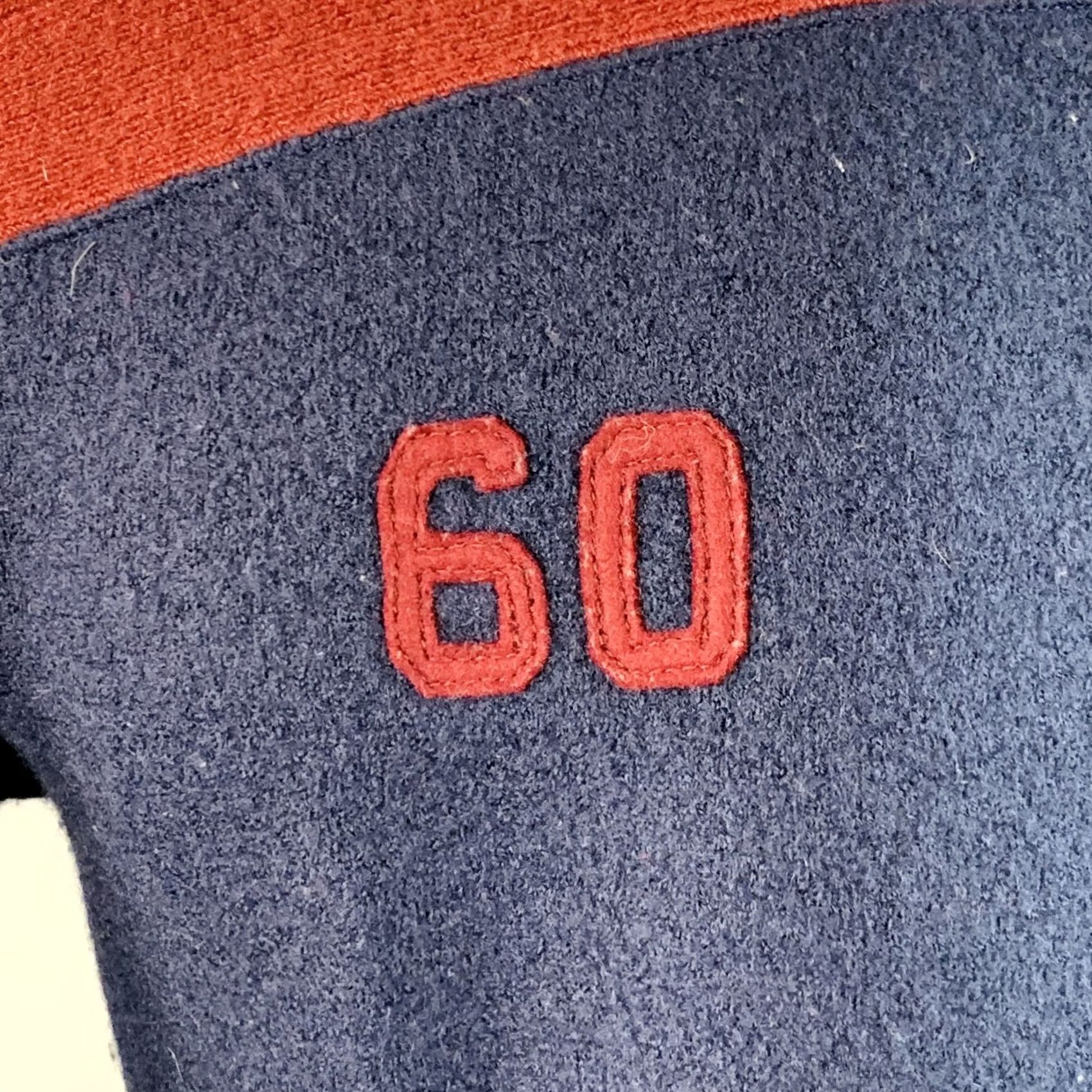 Visvim VISVIM Size L Navy Burgundy Color Block Wool Crew-Neck Sweater Size US L / EU 52-54 / 3 - 4 Thumbnail
