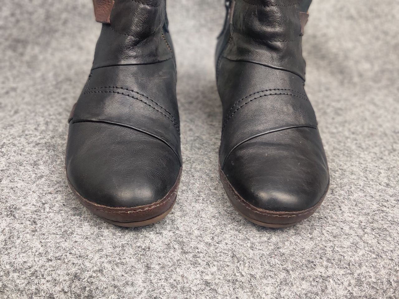 A.S.98 A.S.98 Airstep Itay Design Zip Buckle Boho Biker Ankle Boots Size US 8 / IT 38 - 9 Thumbnail