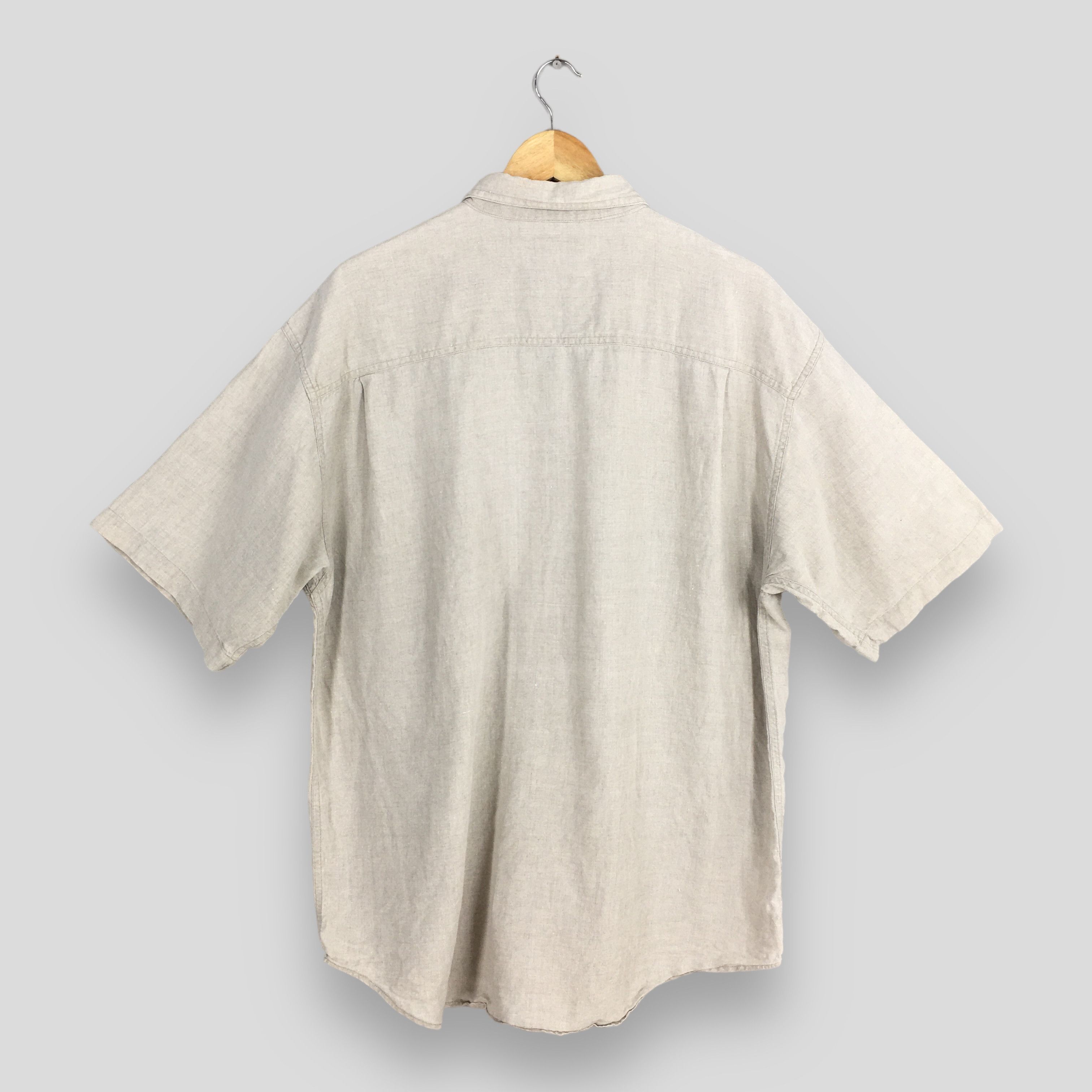 L.L. Bean Vintage 90's LL Bean Plain Linen Oxfords Button Shirt Large Size US L / EU 52-54 / 3 - 7 Thumbnail