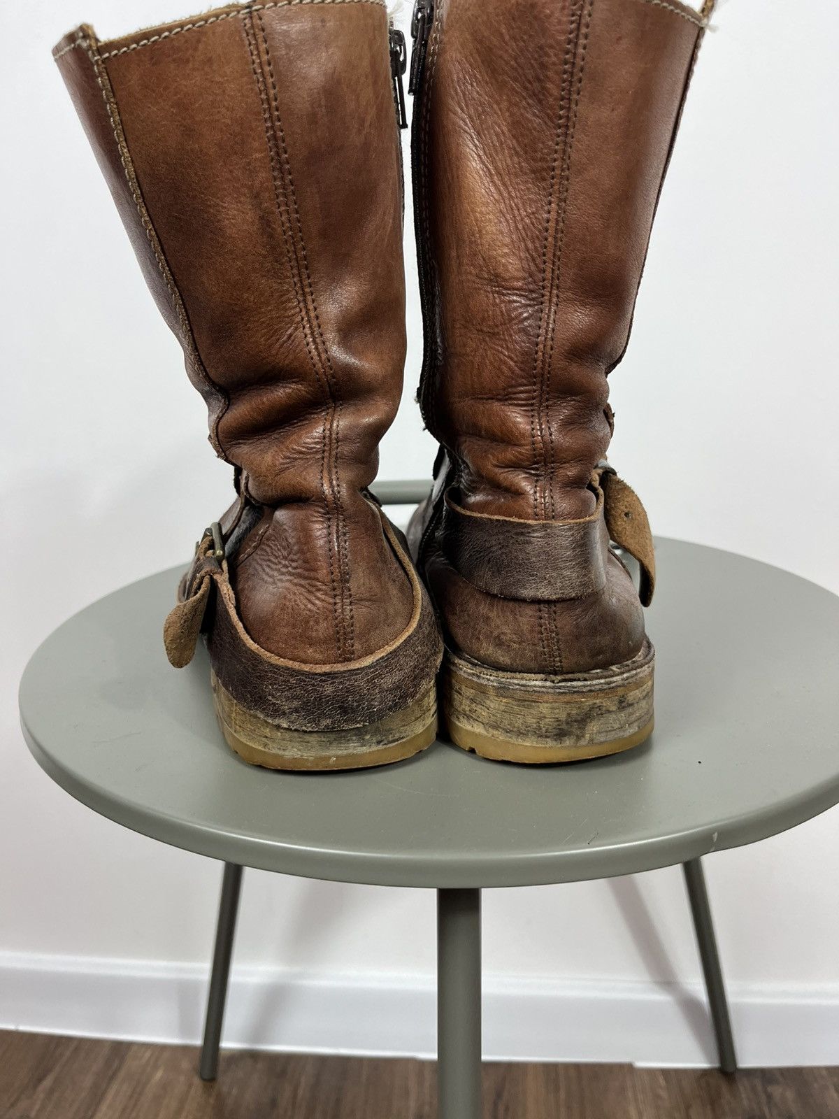 Other Fly London Brown Leather Mid Calf Boots With Side Buckle 39 Size US 9 / IT 39 - 8 Thumbnail
