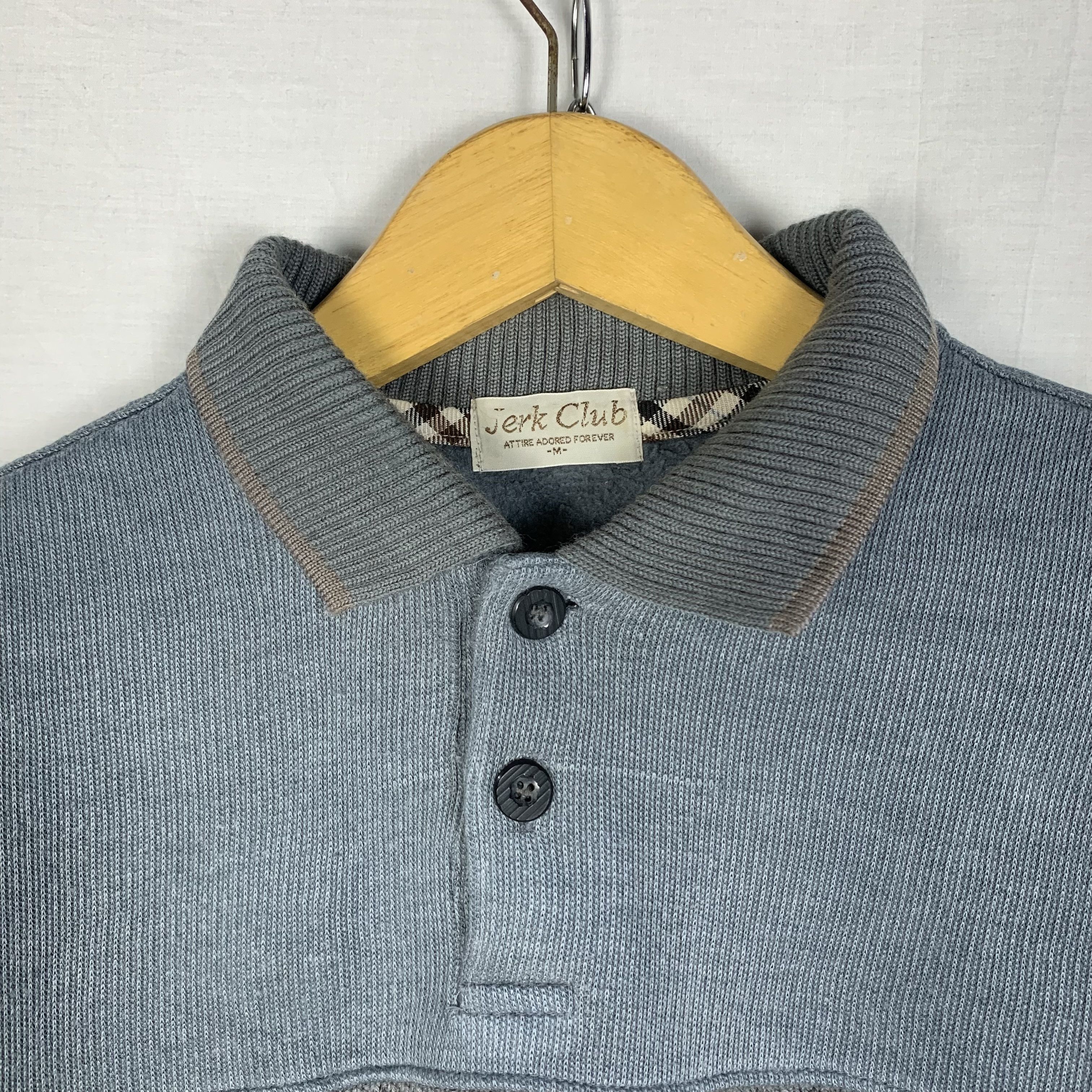 Vintage Vintage 90s Jerk Club Collared Sweatshirt Crewneck Size US M / EU 48-50 / 2 - 4 Thumbnail