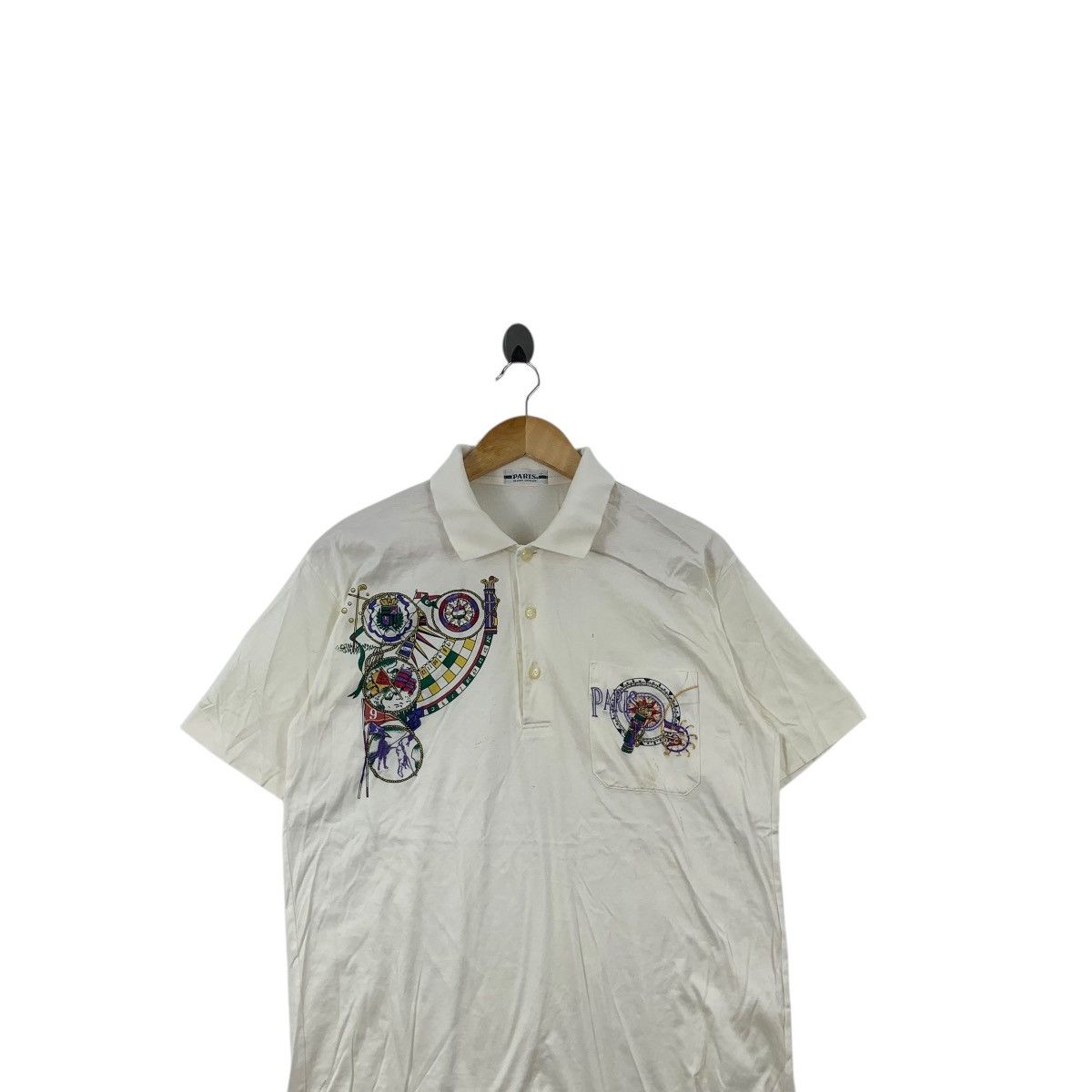 Vintage Vintage PARIS RESORT FASHION Golf Course Polo Tee Shirt Top Size US L / EU 52-54 / 3 - 2 Thumbnail