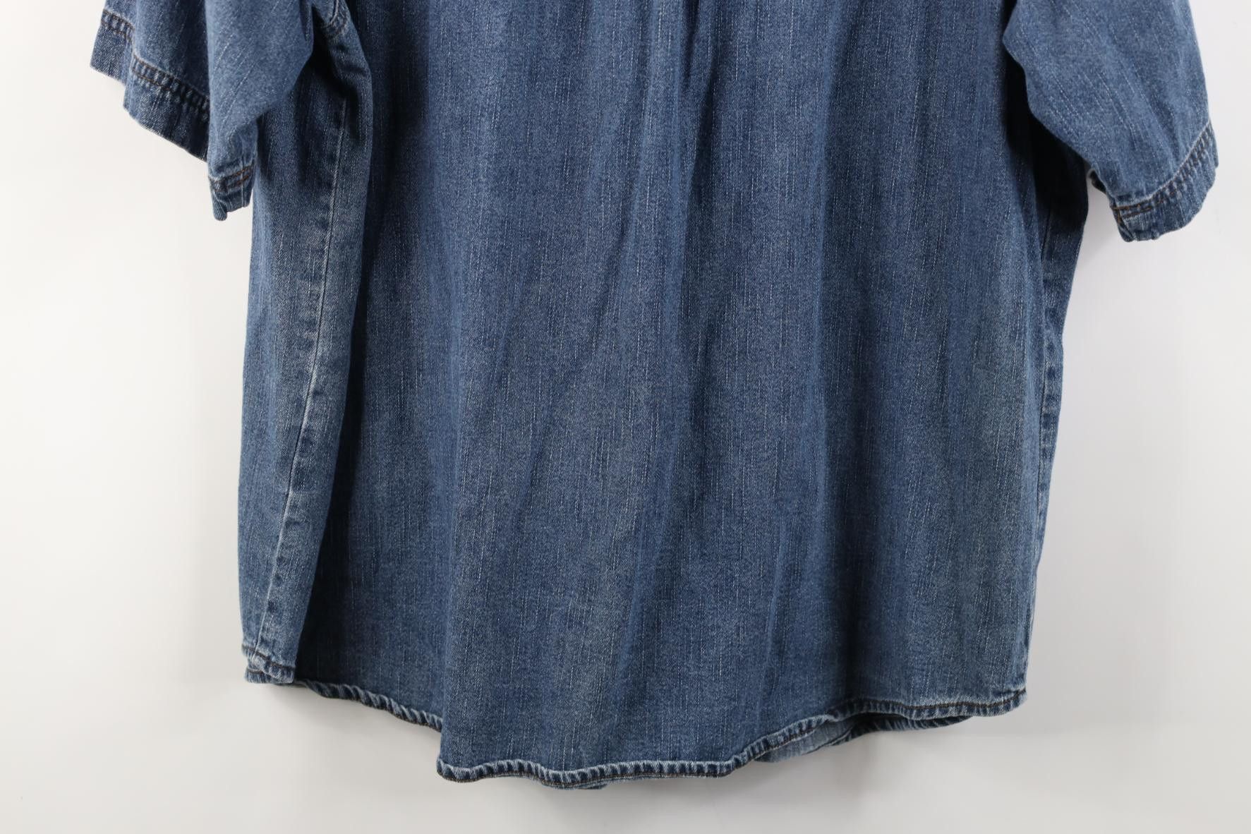 Harley Davidson Vintage 90s Harley Davidson Denim Jean Button Shirt Blue Size US XL / EU 56 / 4 - 13 Thumbnail
