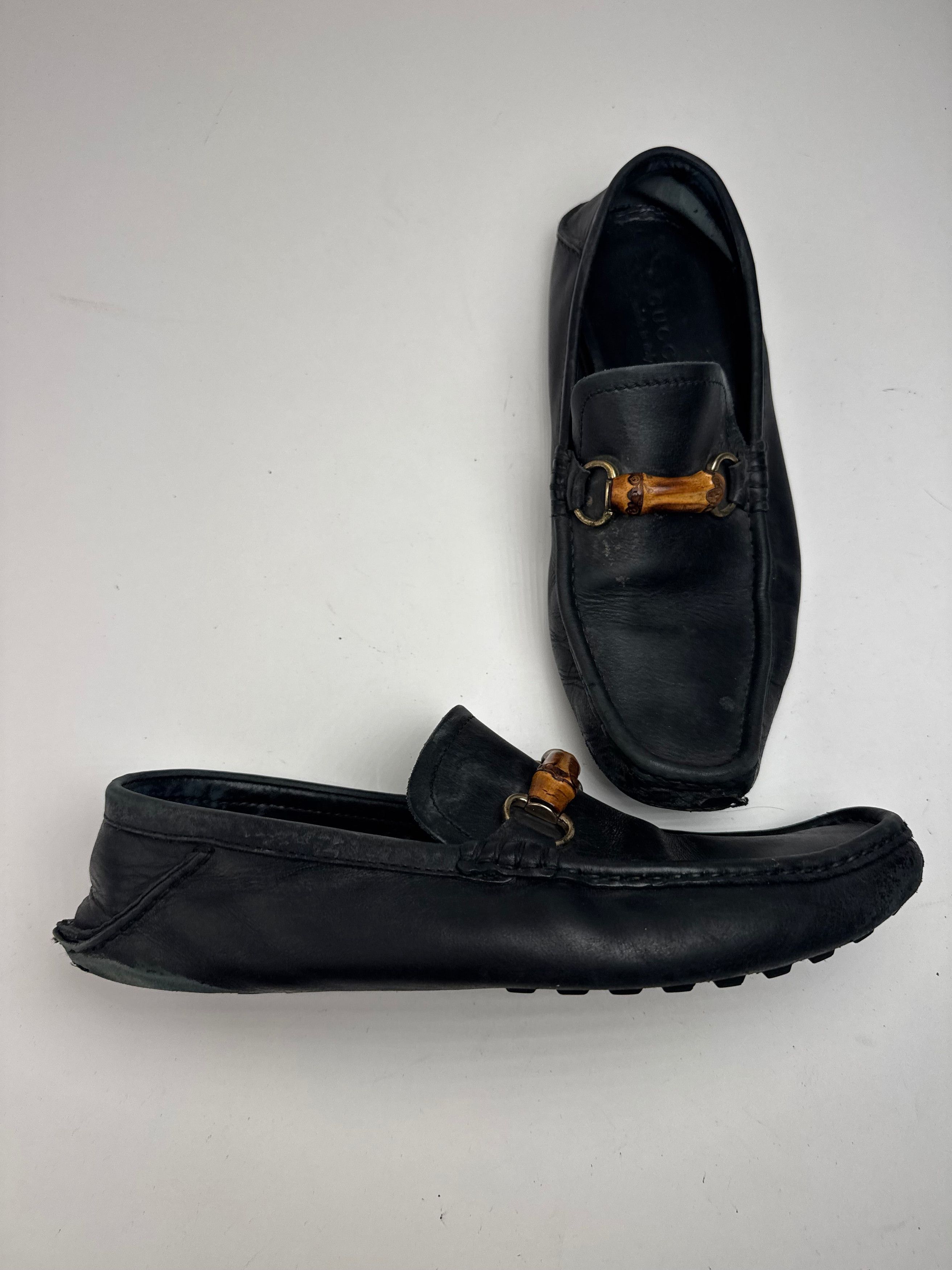 Gucci Vintage Leather bamboo Loafer black 43,5 Size US 10.5 / EU 43-44 - 1 Thumbnail