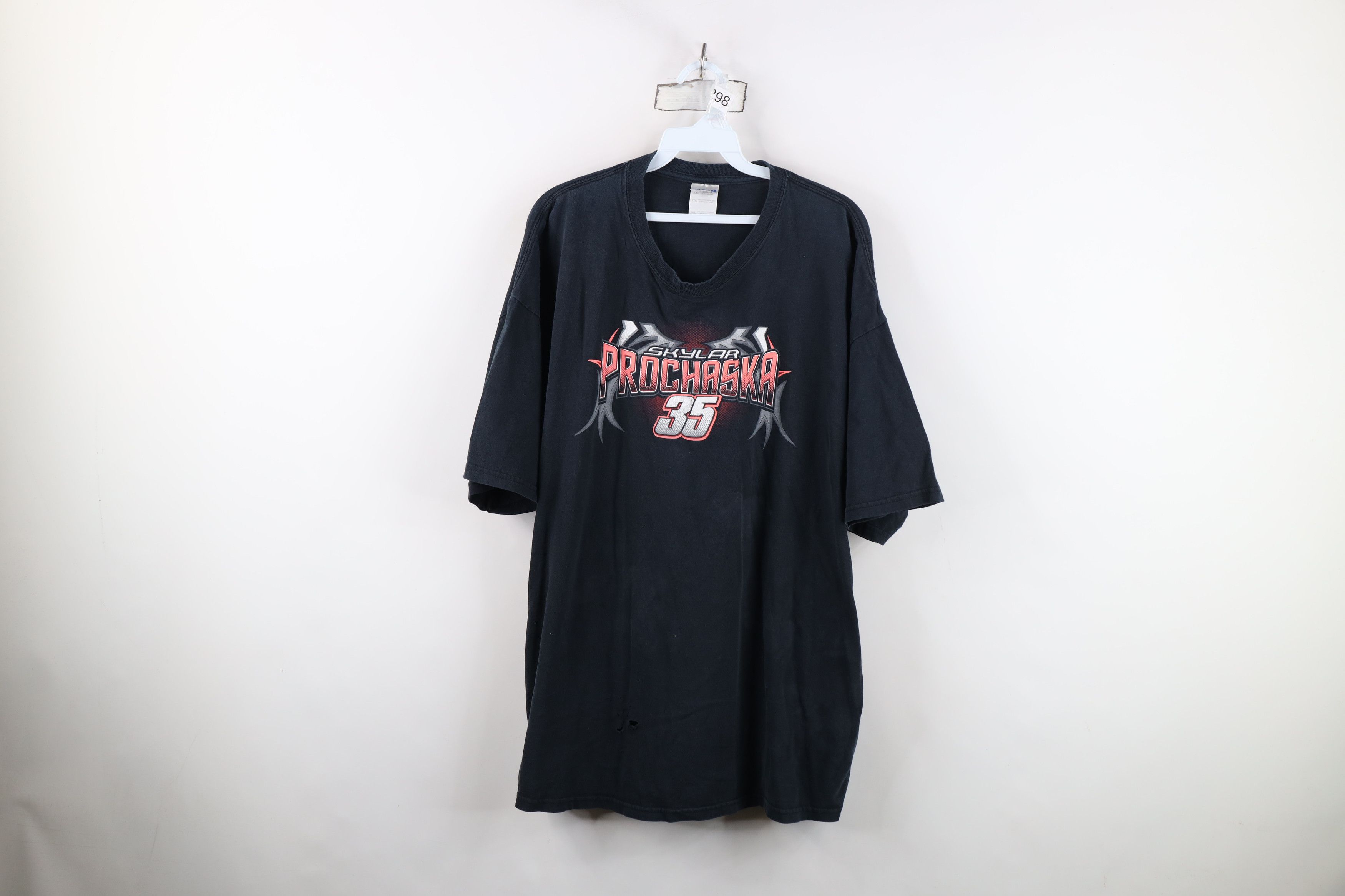 Vintage Vintage Y2K Skylar Prochaska Racing Tribal T-Shirt Black Size US XXL / EU 58 / 5 - 1 Thumbnail