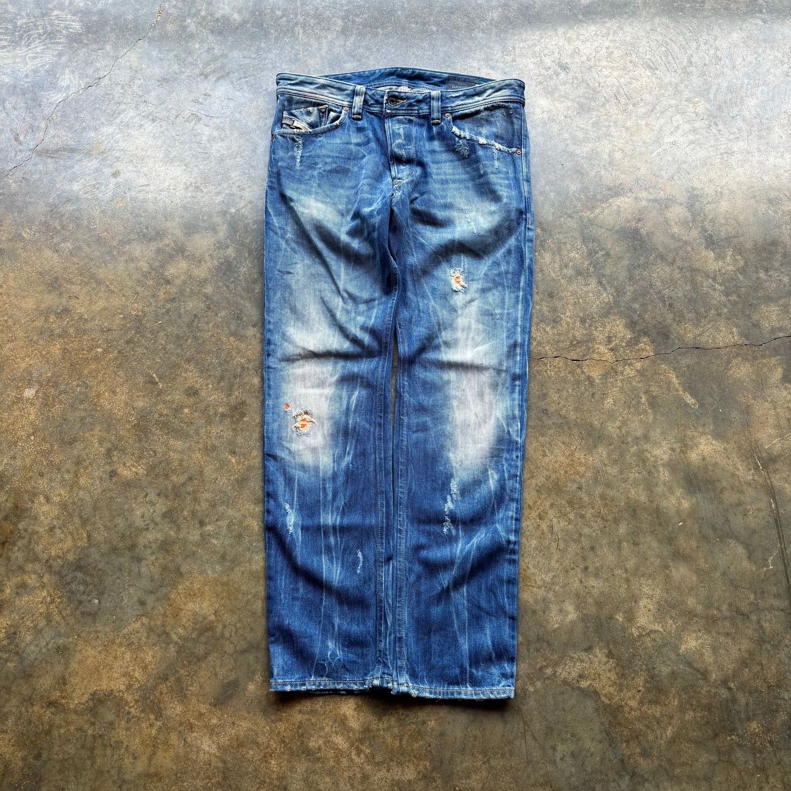 Diesel Crazy Diesel Brand Washed Blue Jeans Size US 31 - 4 Thumbnail