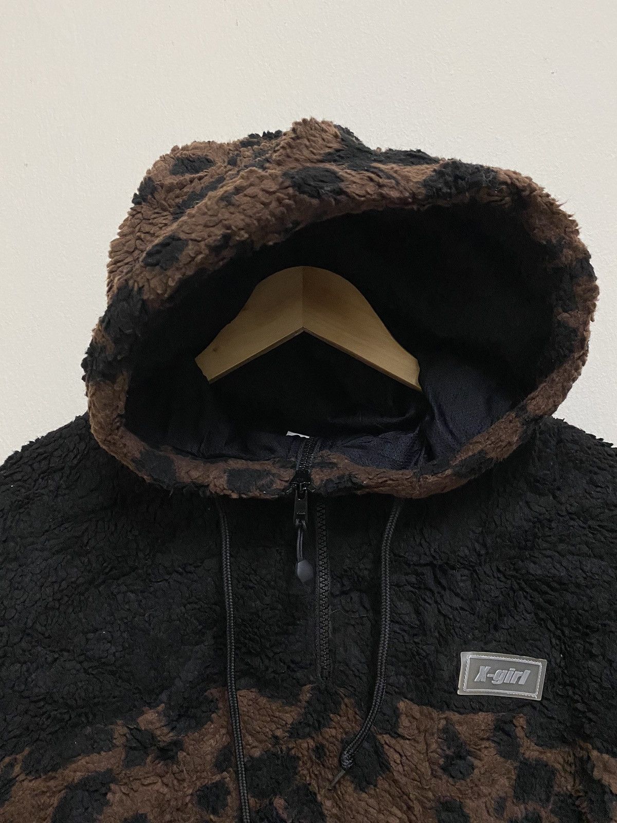 x girl leopard fleece hoody