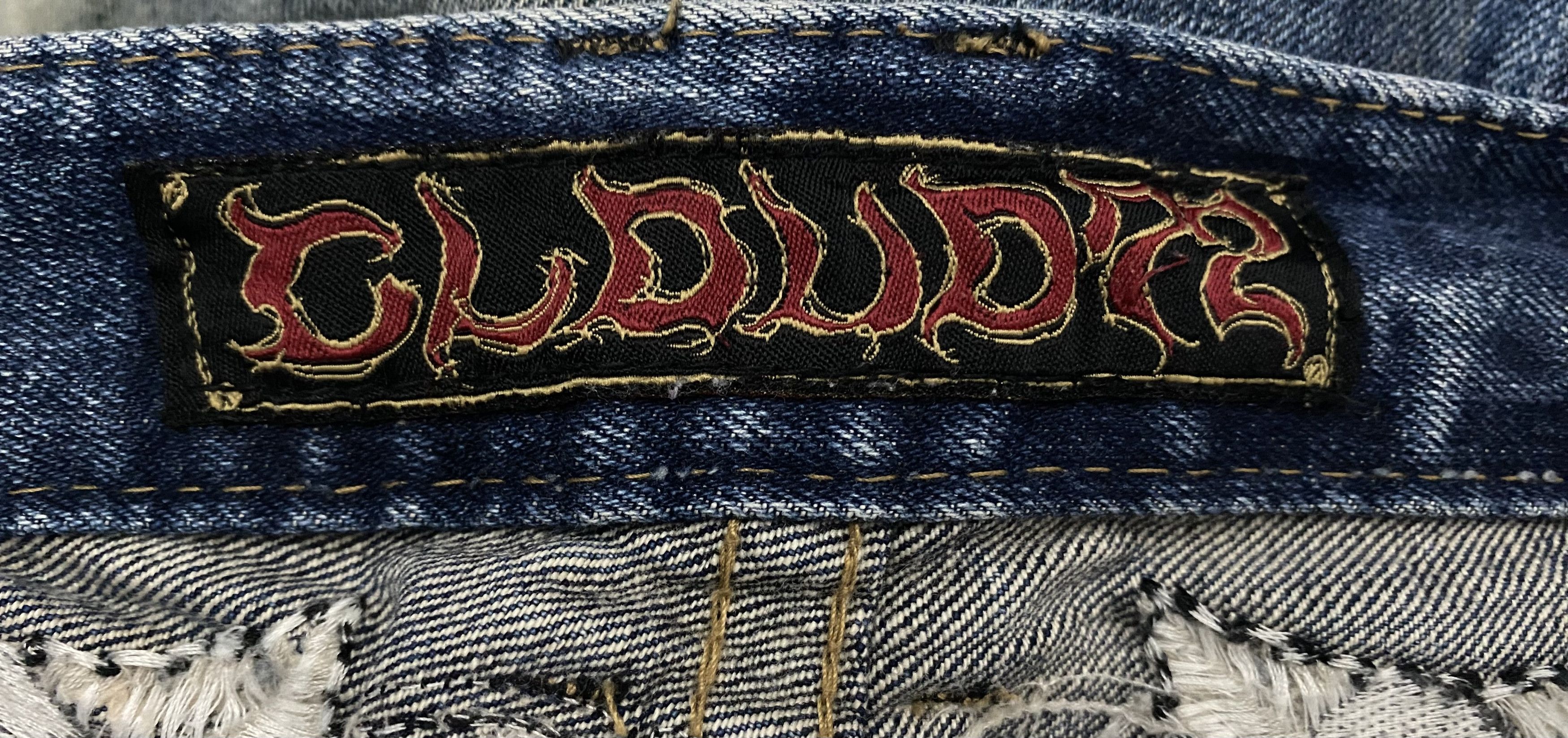 Vintage Cloud 72 Gothic Distressed Denim Jeans Ripped Skull Wing Size US 34 / EU 50 - 15 Thumbnail