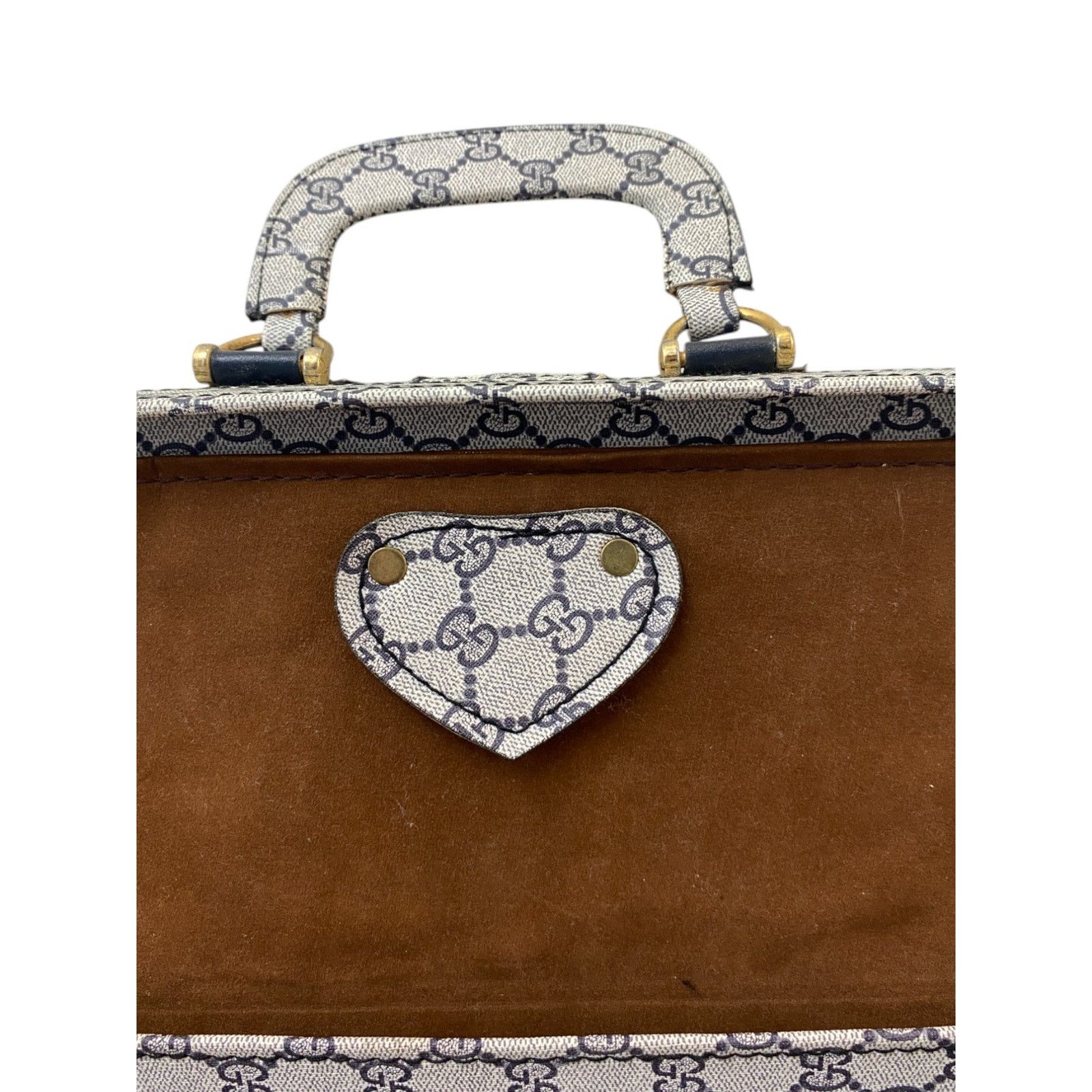 Gucci 1970s Monogram Webstripe Gray Suitcase Size ONE SIZE - 10 Thumbnail