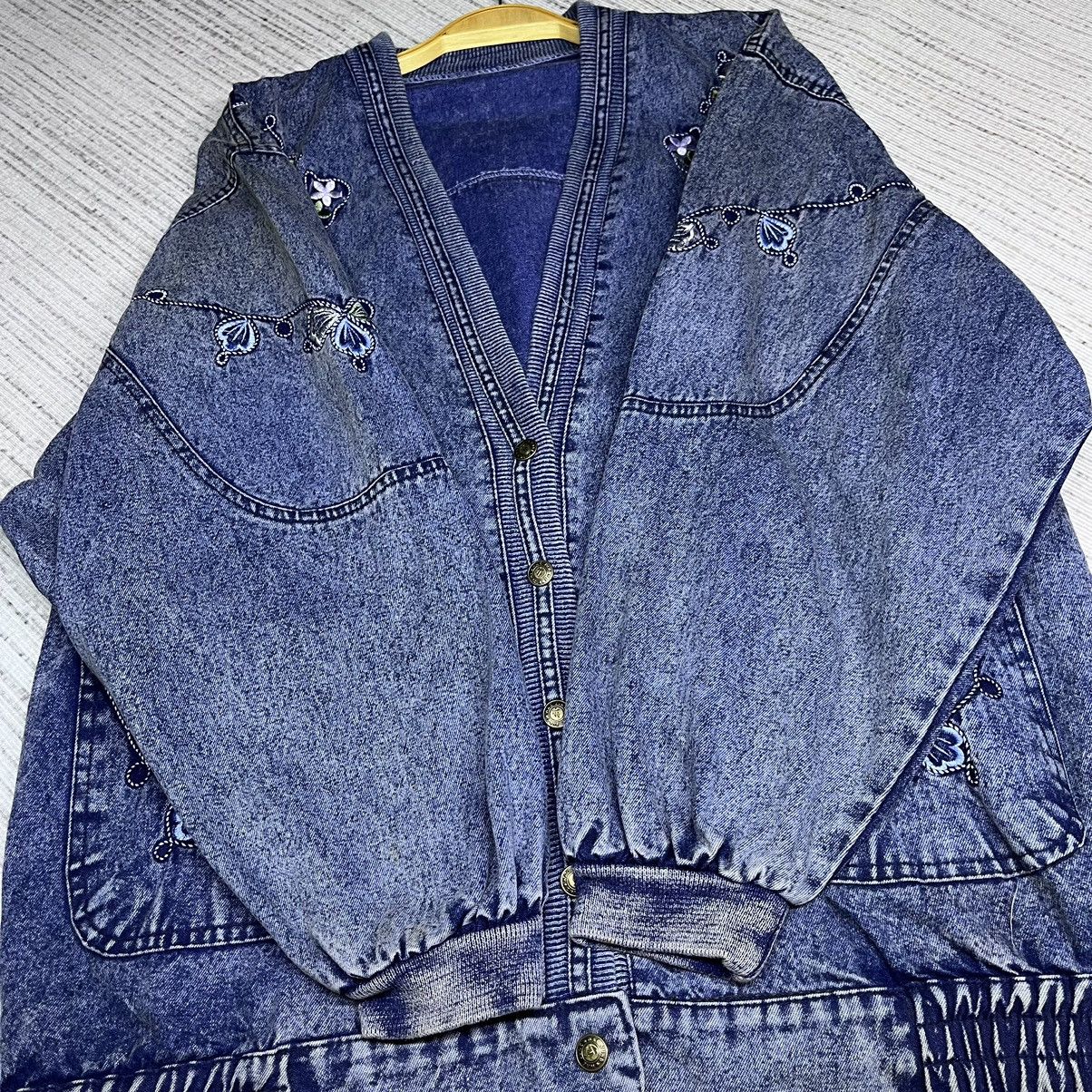 If Six Was Nine Japanese Brand Jean Danime Jacket Embroidery Floral Design Size US L / EU 52-54 / 3 - 8 Thumbnail