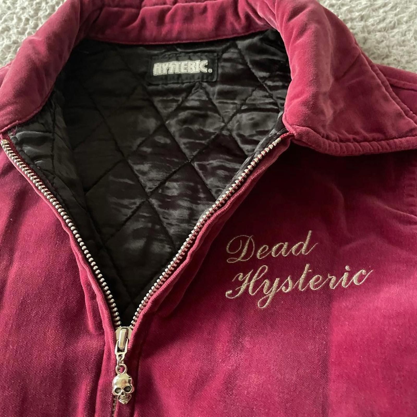 Hysteric Glamour Hysteric Glamour - Burgundy Velvet Bomber Size M / US 6-8 / IT 42-44 - 4 Thumbnail