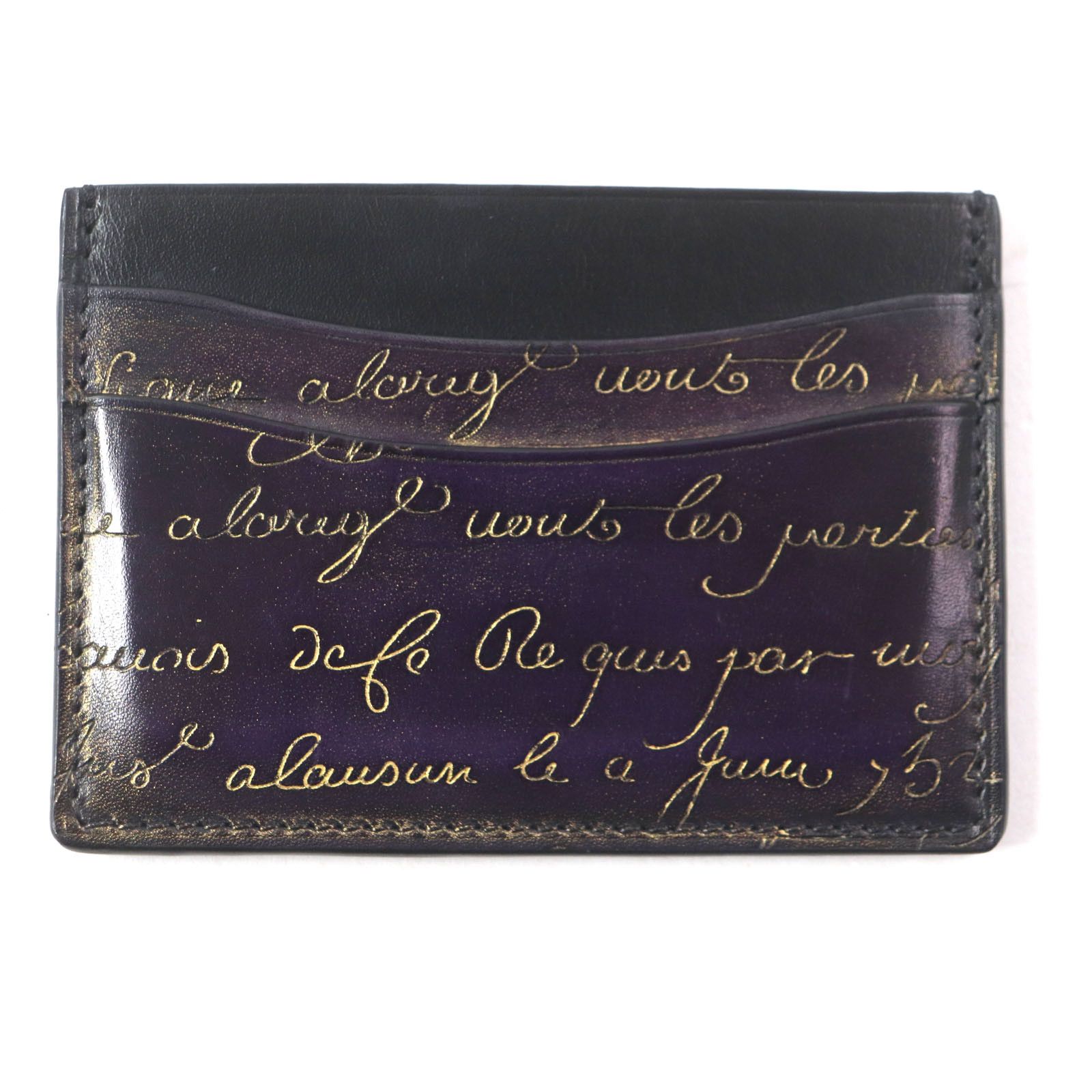 Other Other Berluti BANBOU Calligraphy Golden Patine Leather Card Case Leather Card Case DUTY FREE for USA Size ONE SIZE - 1 Thumbnail