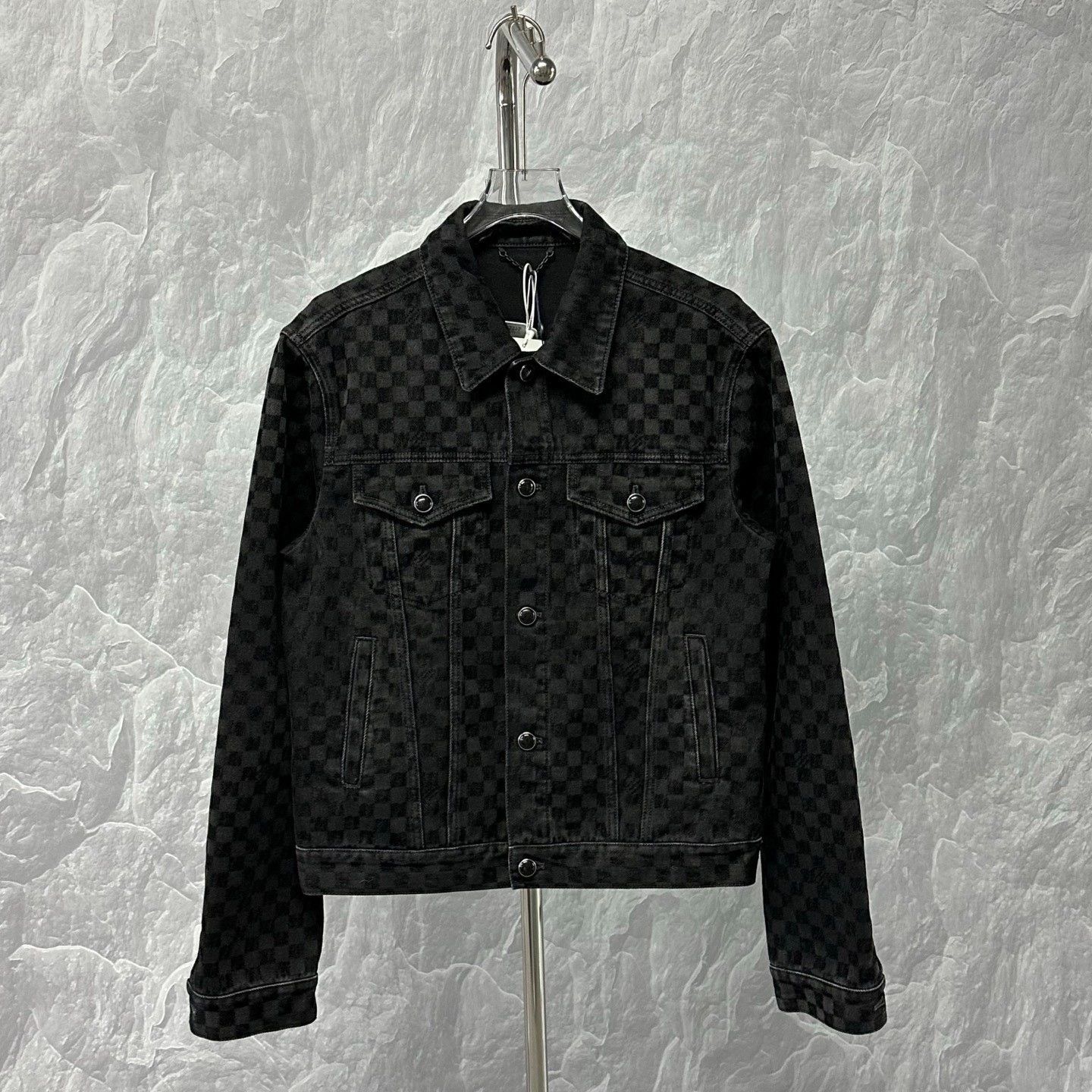 Louis Vuitton Louis Vuitton SS25 Flocked Damier Denim Jacket Size US M / EU 48-50 / 2 - 1 Thumbnail