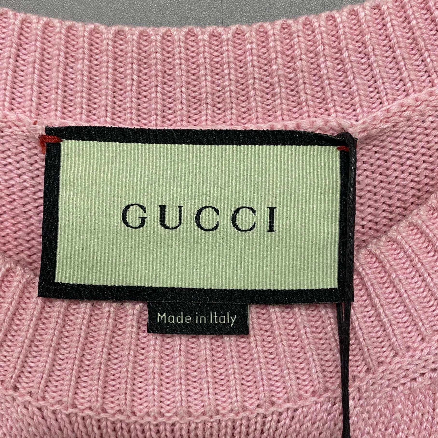 Gucci Gucci Pink Short-Sleeve Knit Sweater S Size S / US 4 / IT 40 - 4 Thumbnail