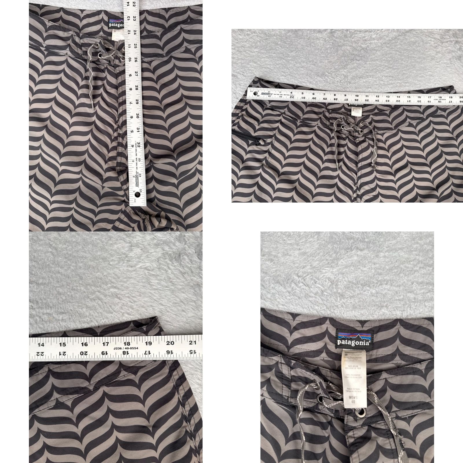 Patagonia Patagonia Board Shorts Mens 40 Gray Wavefarer 12" Nylon Blend Beach Swim Trunks Size US 40 / EU 56 - 8 Thumbnail