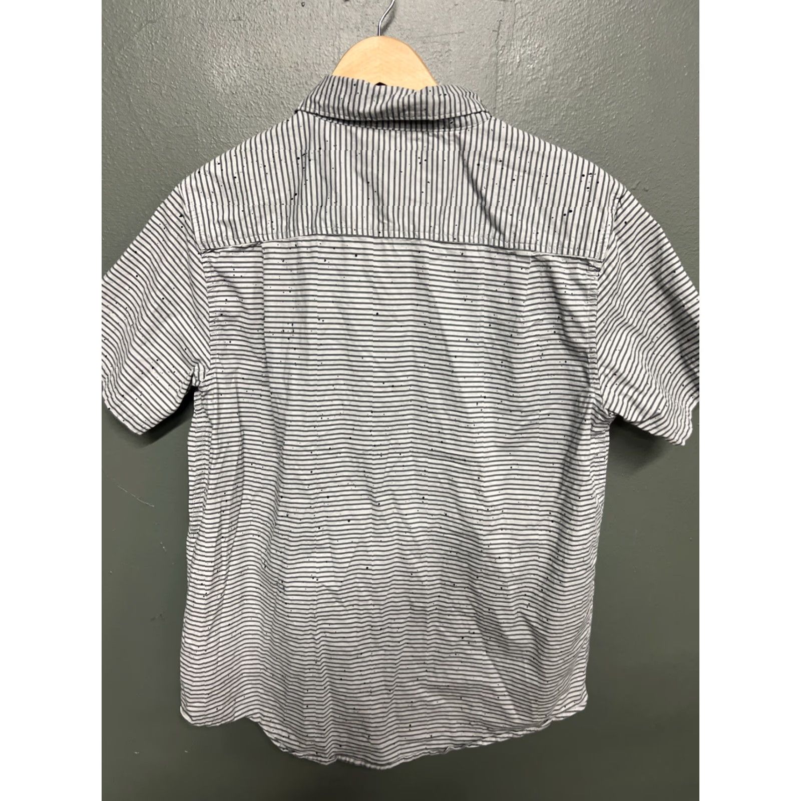 Hurley Hurley Shirt Mens Medium Gray Striped Button-Up Stretch Cotton Blend Casual Size US M / EU 48-50 / 2 - 3 Thumbnail