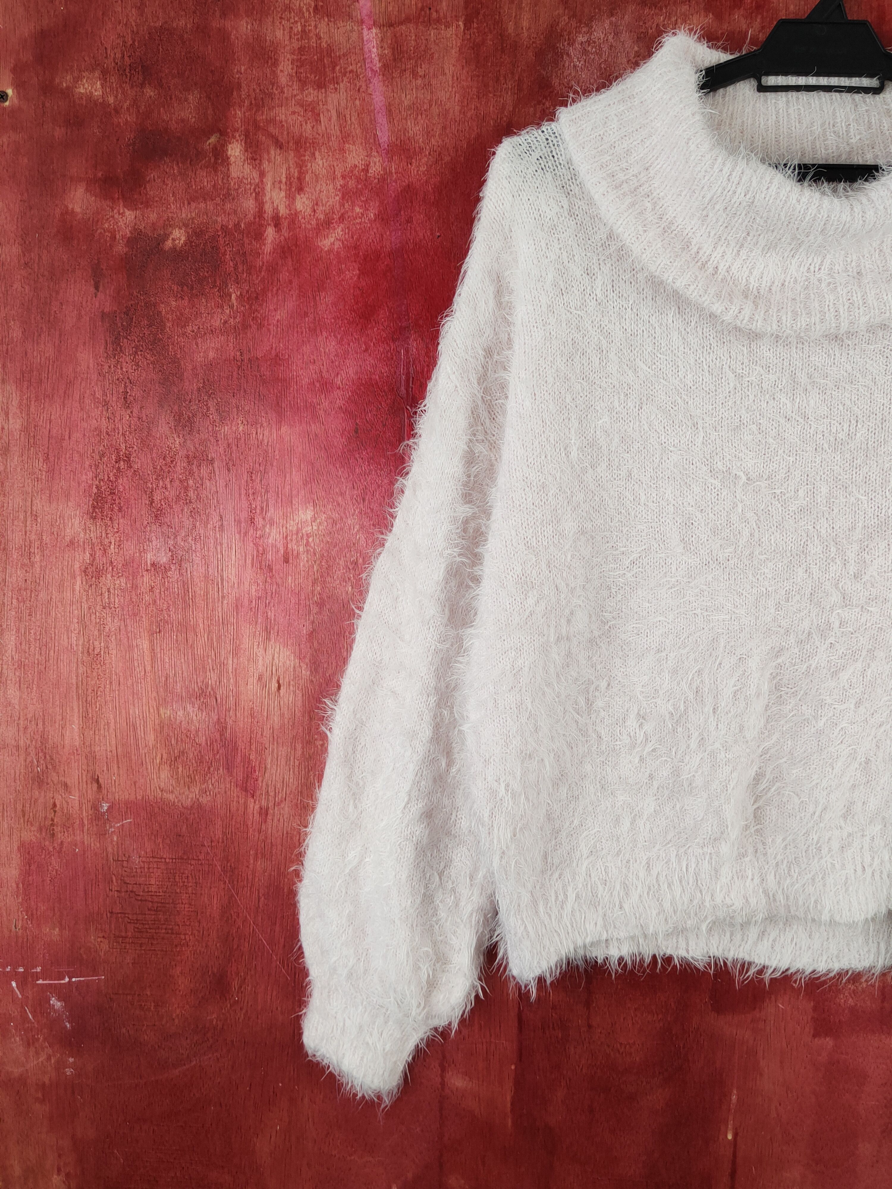 Vintage Ray Cassin Favori Pink Fur Mohair Knitwear #S2006 Size L / US 10 / IT 46 - 3 Thumbnail