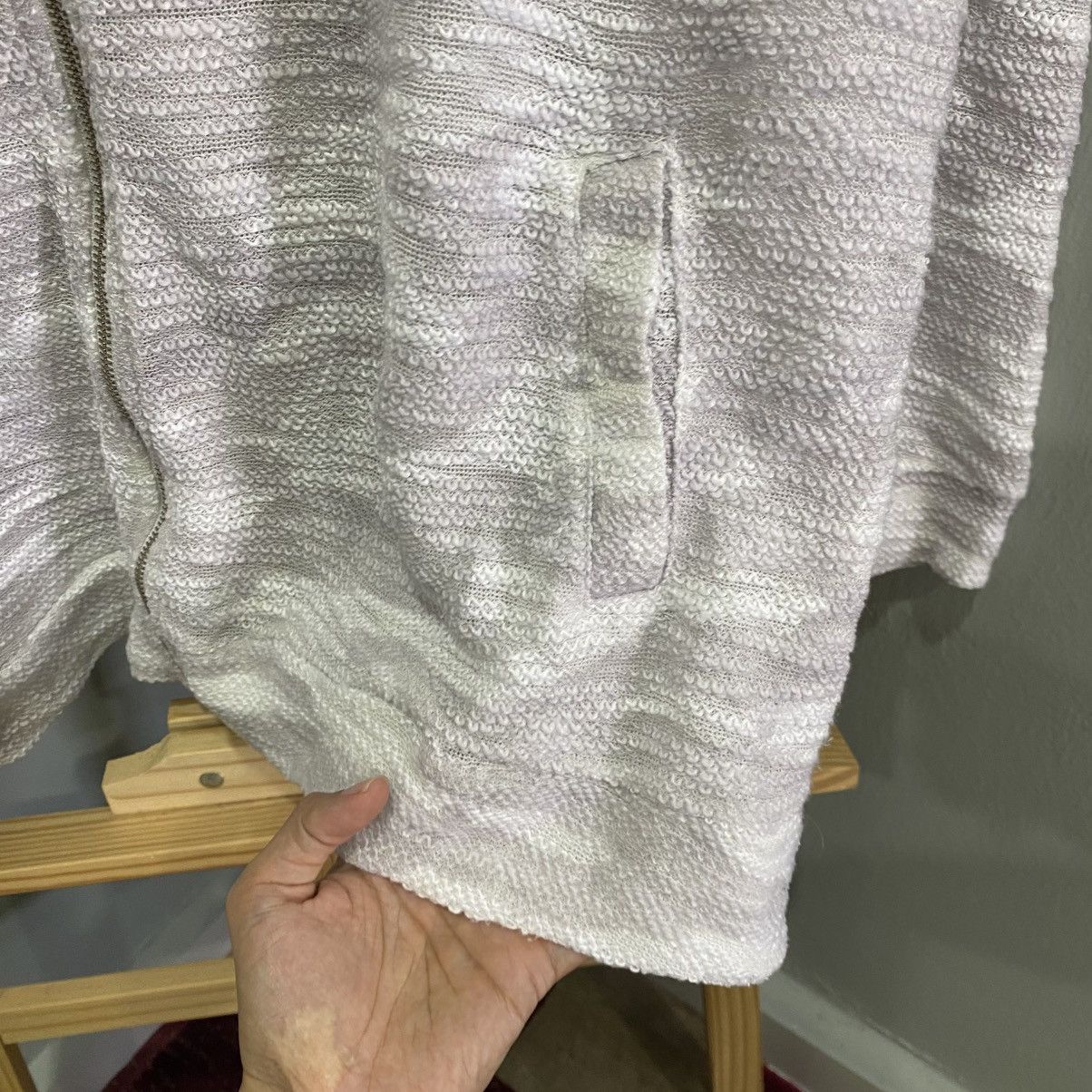 In The Attic Vintage In The Attic Homme Textured Space Dye Zip Up Hoodie Size US XXL / EU 58 / 5 - 7 Thumbnail