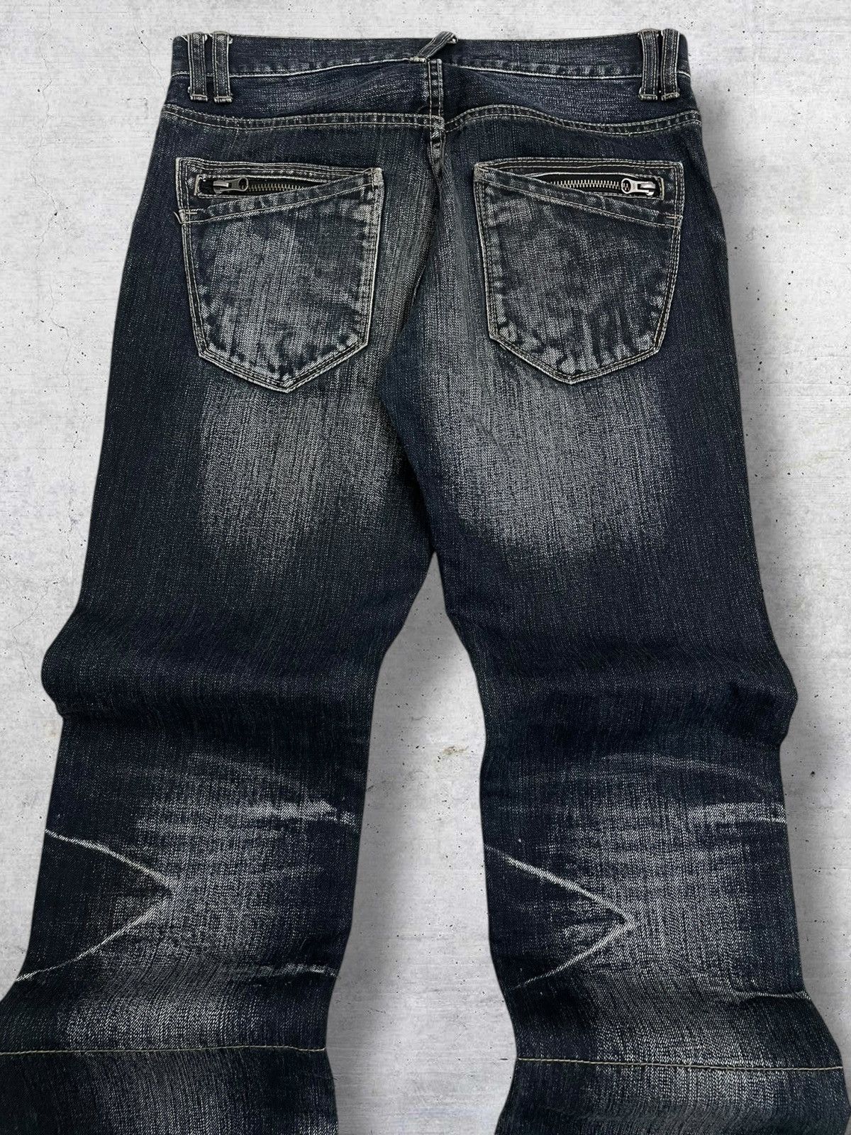 PPFM VINTAGE PPFM 90S OG JAPAN DESIGNER WHISKERING WORN OUT DENIM Size US 30 / EU 46 - 12 Thumbnail