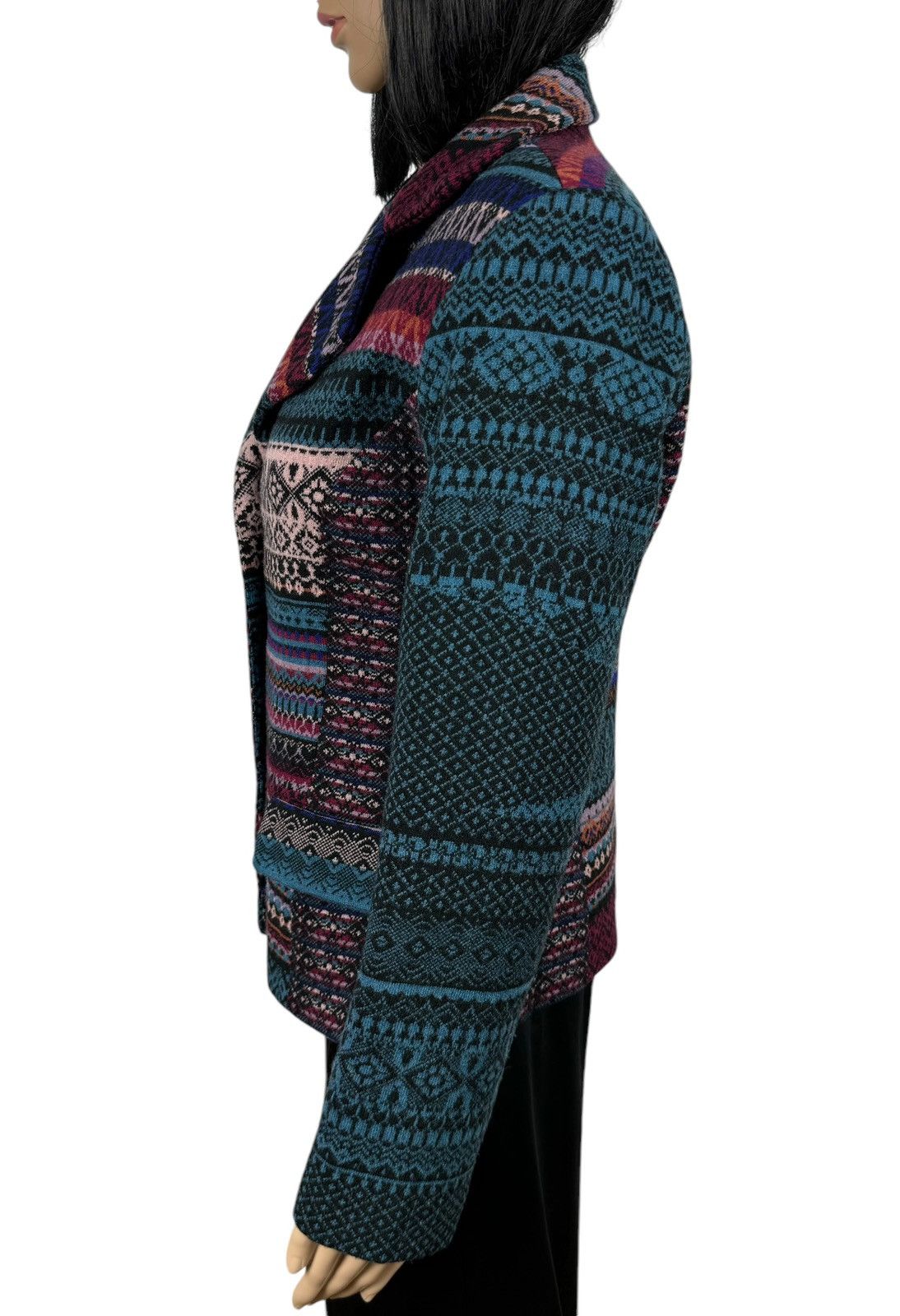 Designer Ivko Wool Coat Description Geometric Pattern size 38 Size XS / US 0-2 / IT 36-38 - 5 Thumbnail
