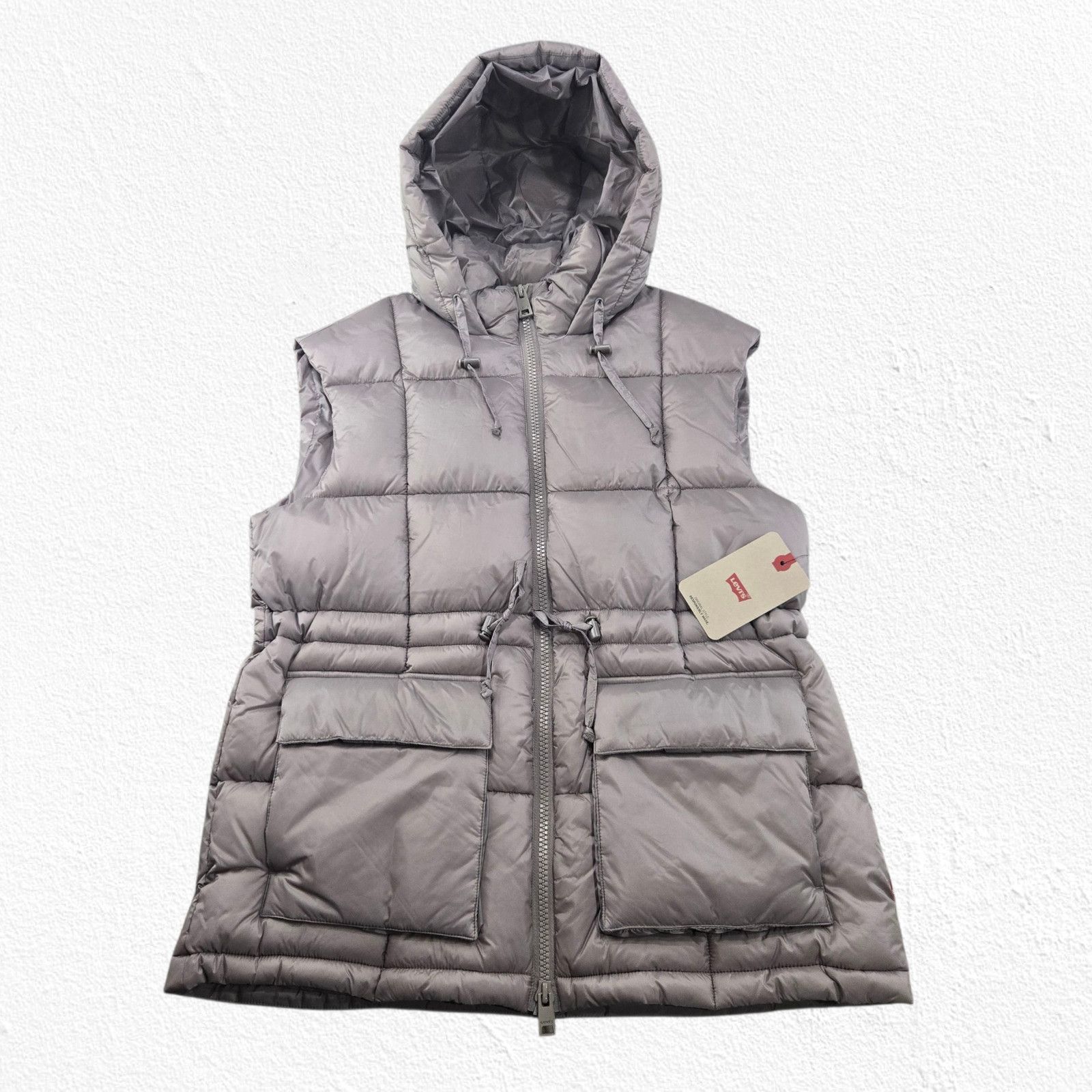 Levi's Levi’s Light Gray Hooded Puffer Vest NWT Size Medium Size M / US 6-8 / IT 42-44 - 2 Thumbnail