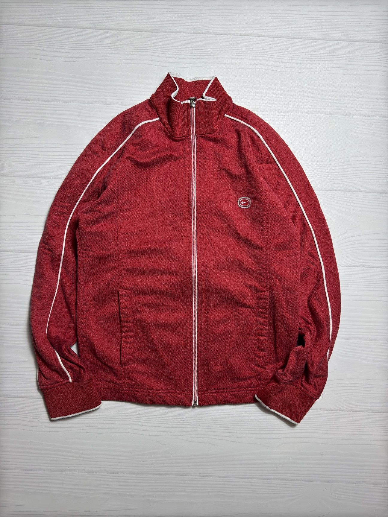 Nike × Vintage Nike Vintage Track Top y2k red style Size US S / EU 44-46 / 1 - 1 Thumbnail