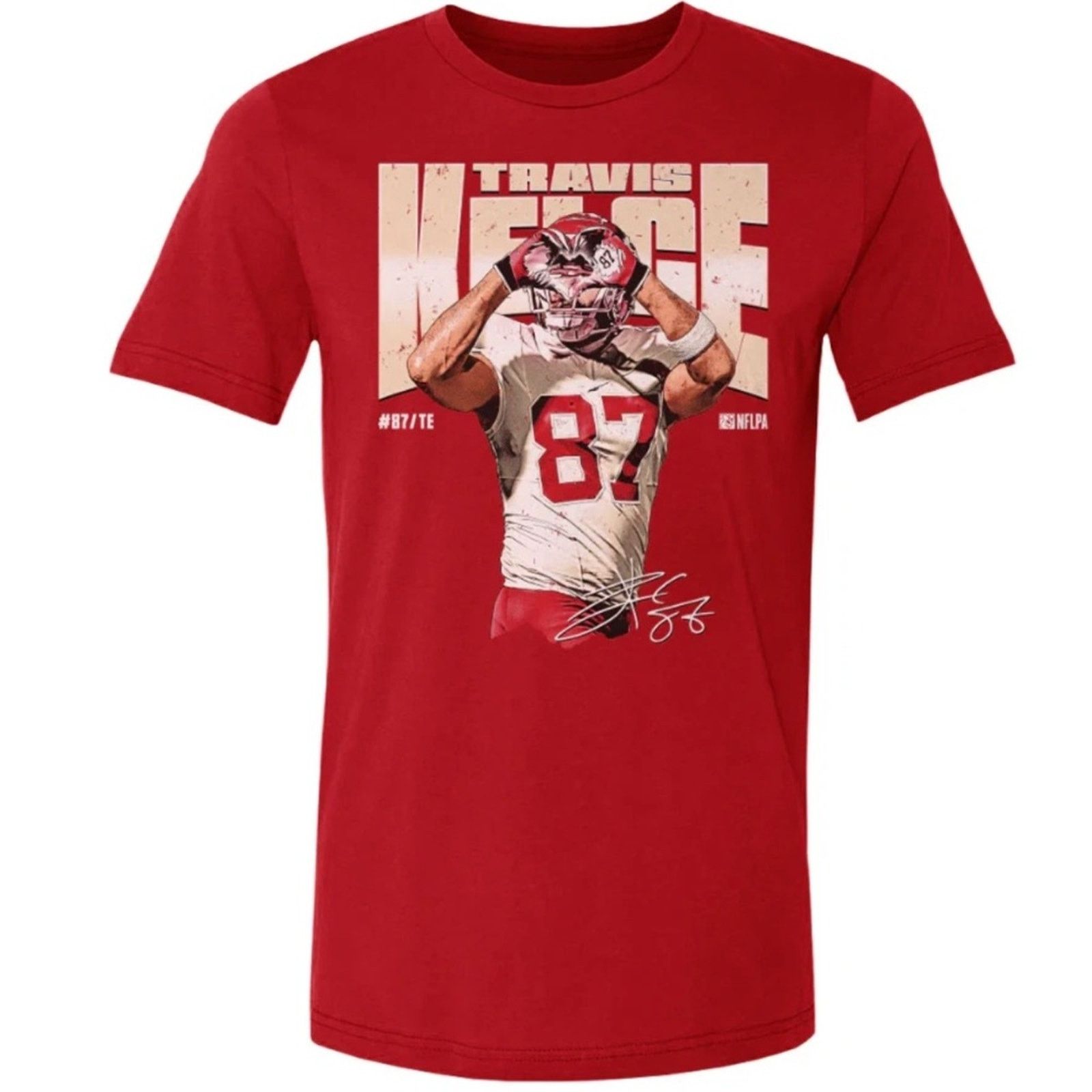 NFL Travis Kelce Heart Kansas City Chiefs T-Shirt XL 500 Level Size US XL / EU 56 / 4 - 1 Thumbnail