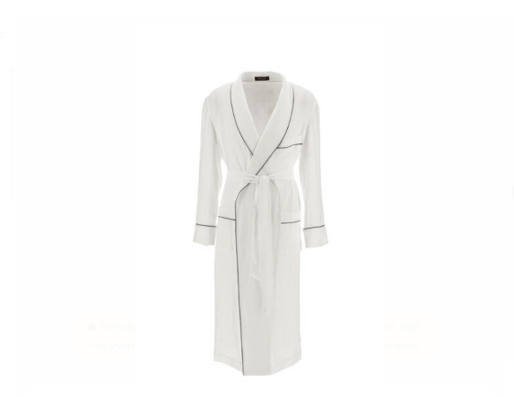 image of Loro Piana O1Srvl11E0424 Nevada Robe In White, Women's (Size Small)