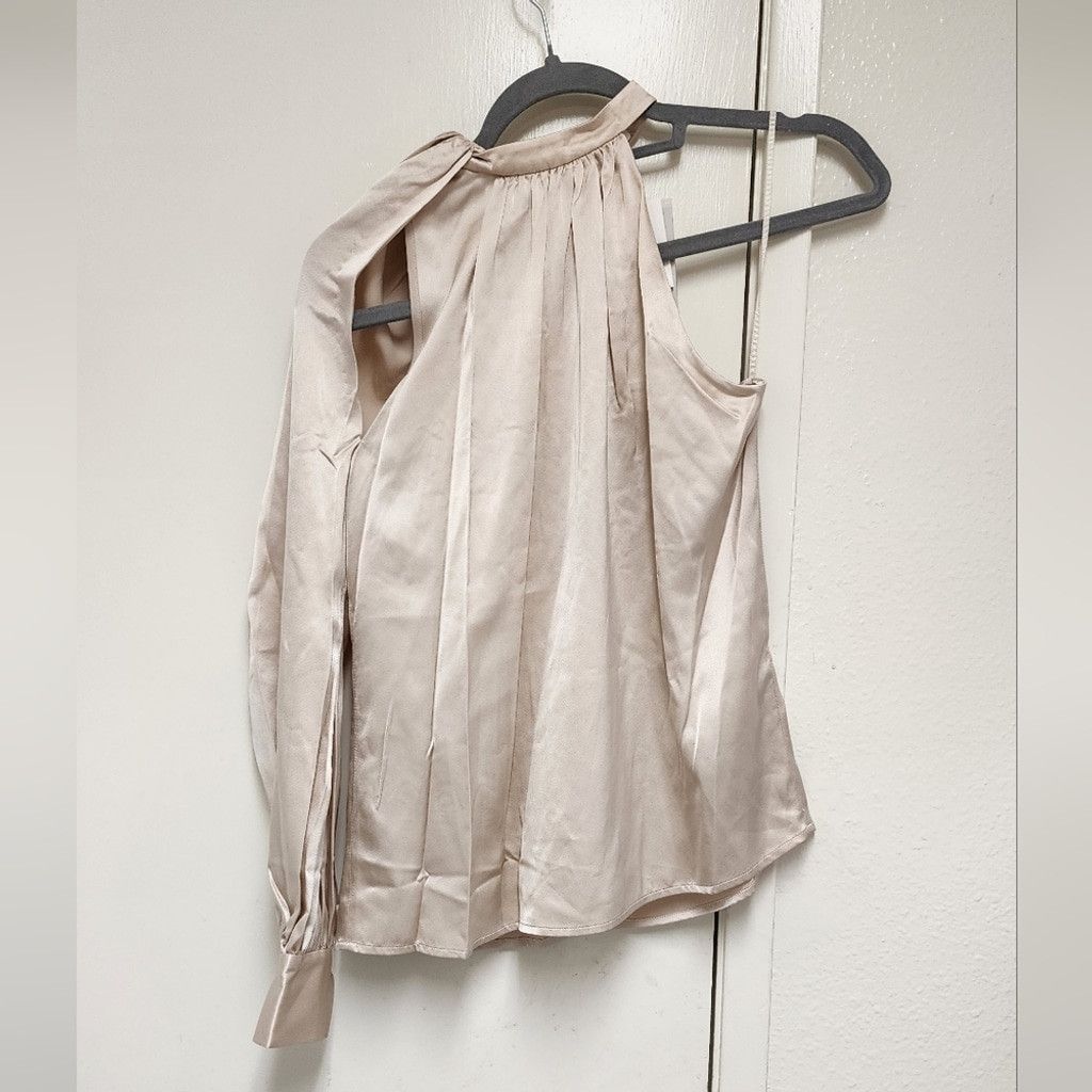 A.L.C. NWT A.L.C. Piper One Sleeve Silk Blend Blouse Size XS / US 0-2 / IT 36-38 - 2 Thumbnail