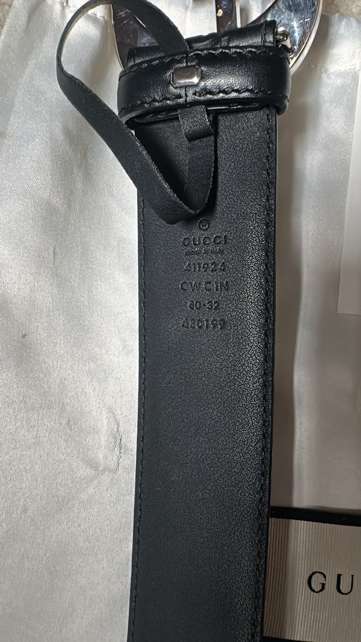 Gucci Gucci Belt with Interlocking G buckle Size 32 - 3 Thumbnail