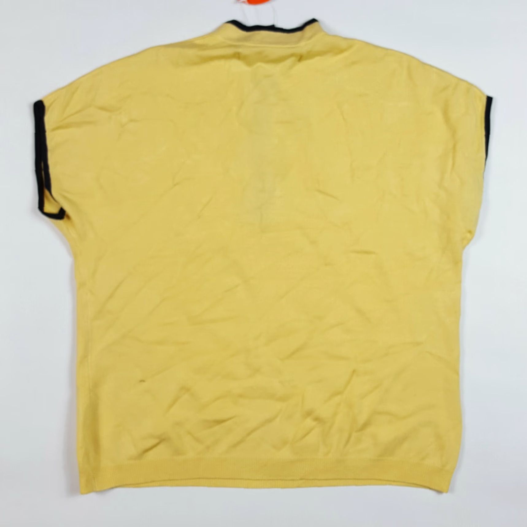 Vintage VINTAGE Jamie Sadock Top Kimono Women's Size S Yellow Silk Knit Luxury Polo Preppy 90s Womens Size S / US 4 / IT 40 - 5 Thumbnail
