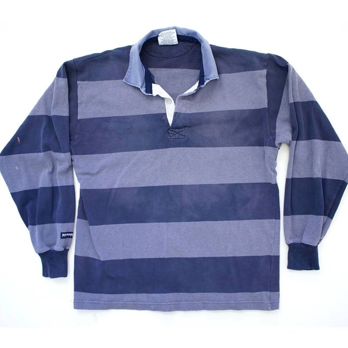 Streetwear Barbarian Rugby Wear Long Sleeve Striped Rugby Men’s Large