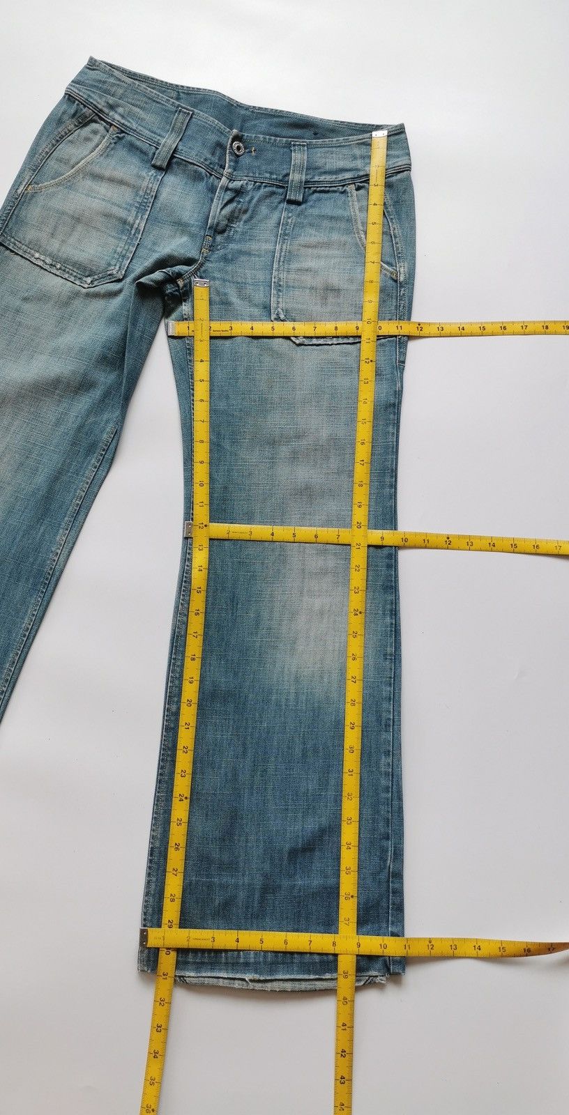 Diesel Wide Flared Bootcut Diesel Distressed Jeans Size 32" / US 10 / IT 46 - 13 Thumbnail