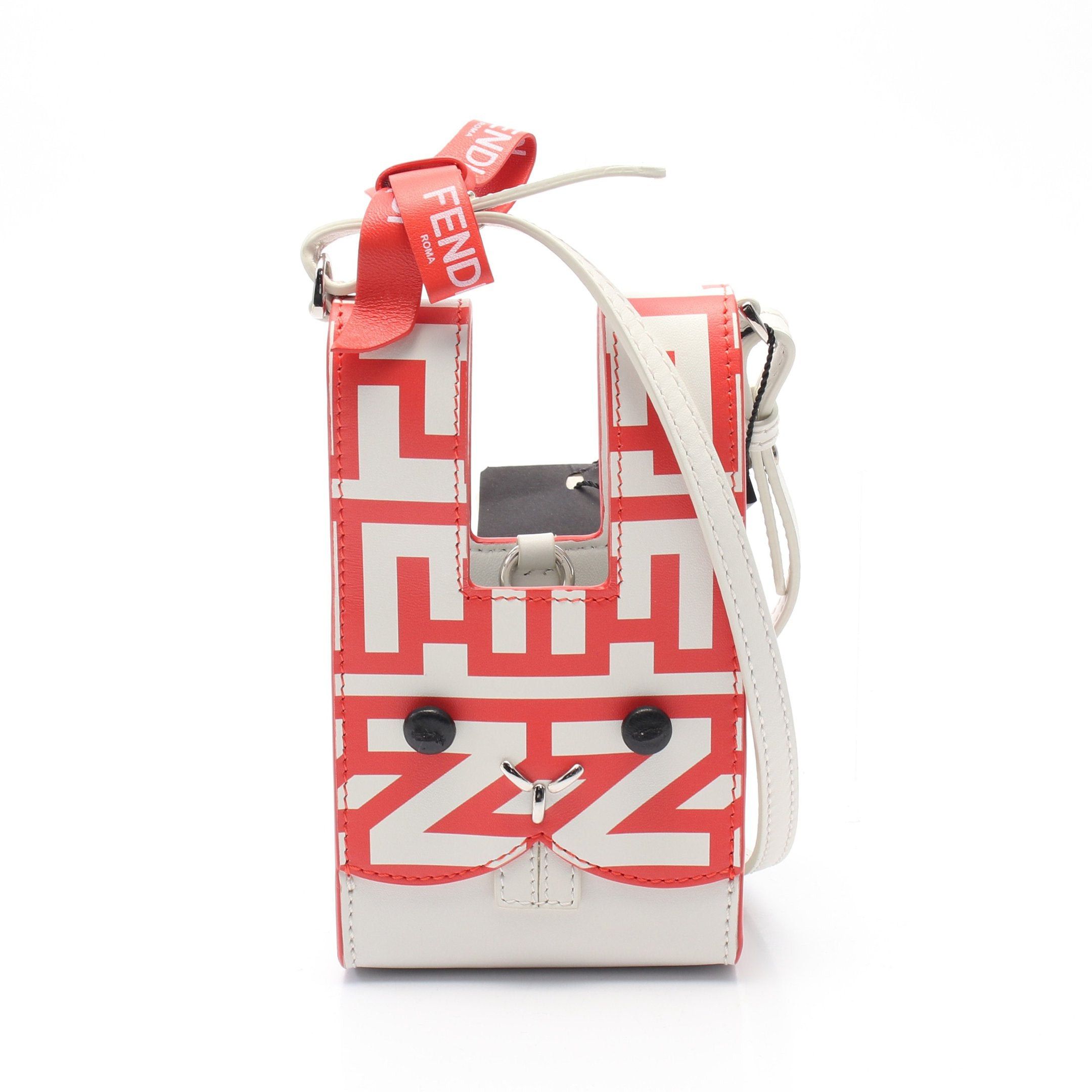 Fendi Fendi Fendi * Marc Jacobs Mini Bustina Bunny Handbag Leather Red Off White Size ONE SIZE - 1 Thumbnail