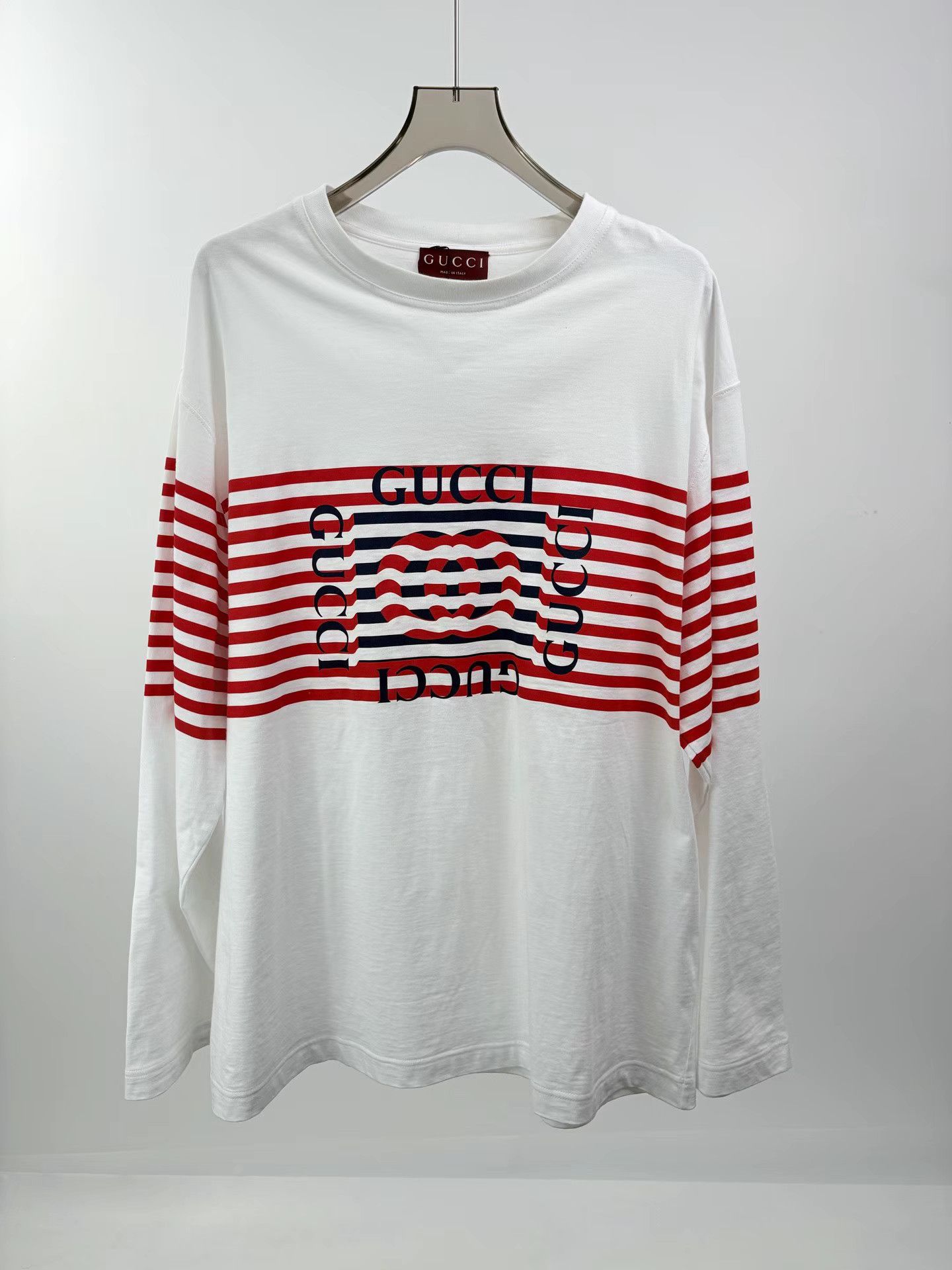 Gucci GUCCI New Striped Long Sleeve T-shirt Size US XXL / EU 58 / 5 - 1 Thumbnail