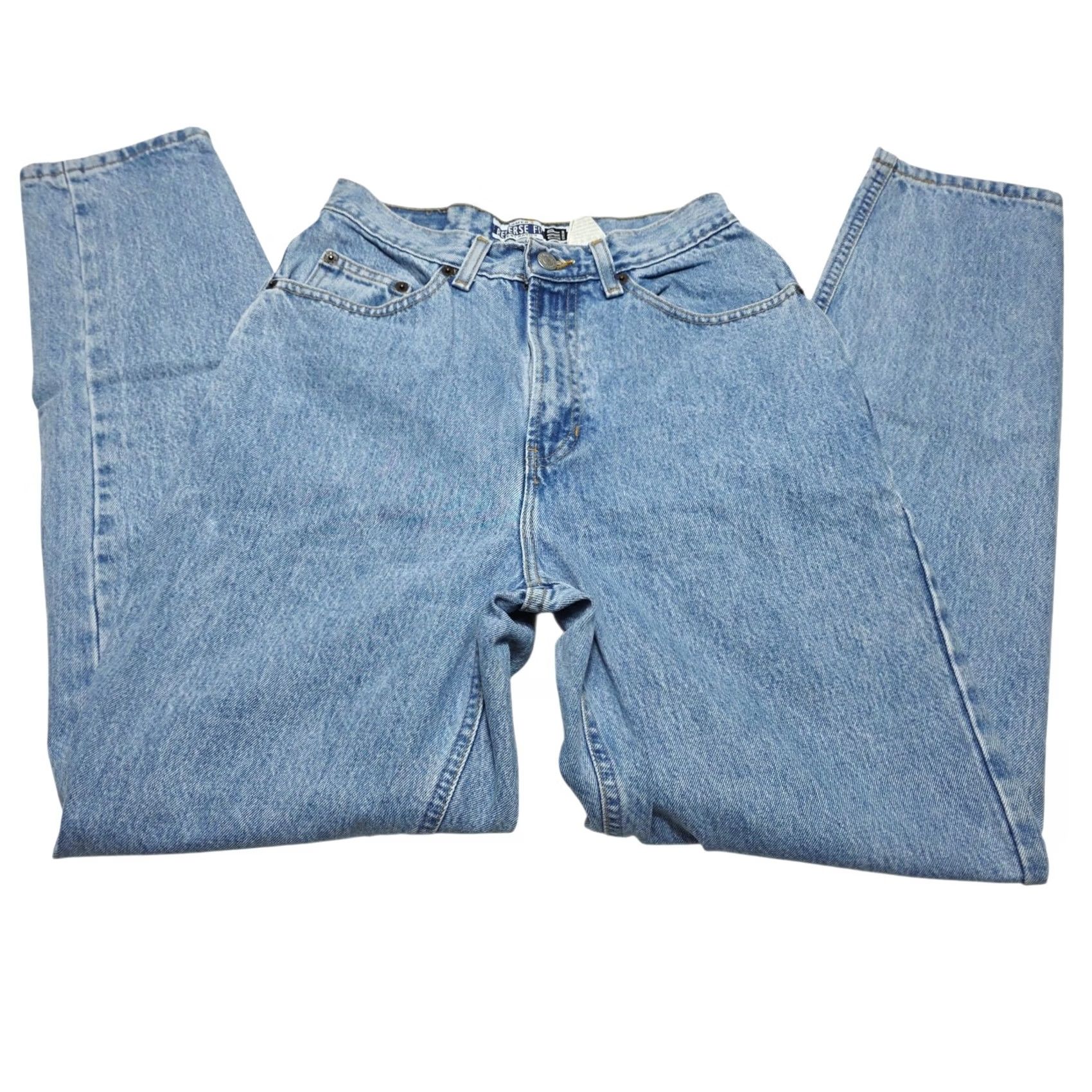 Gap VINTAGE Gap Jeans Womens 6 Reverse High Waist Light Wash Denim 90s USA Jeans Women Mens No, but keep to original: Size 28" / US 6 / IT 42 - 2 Thumbnail