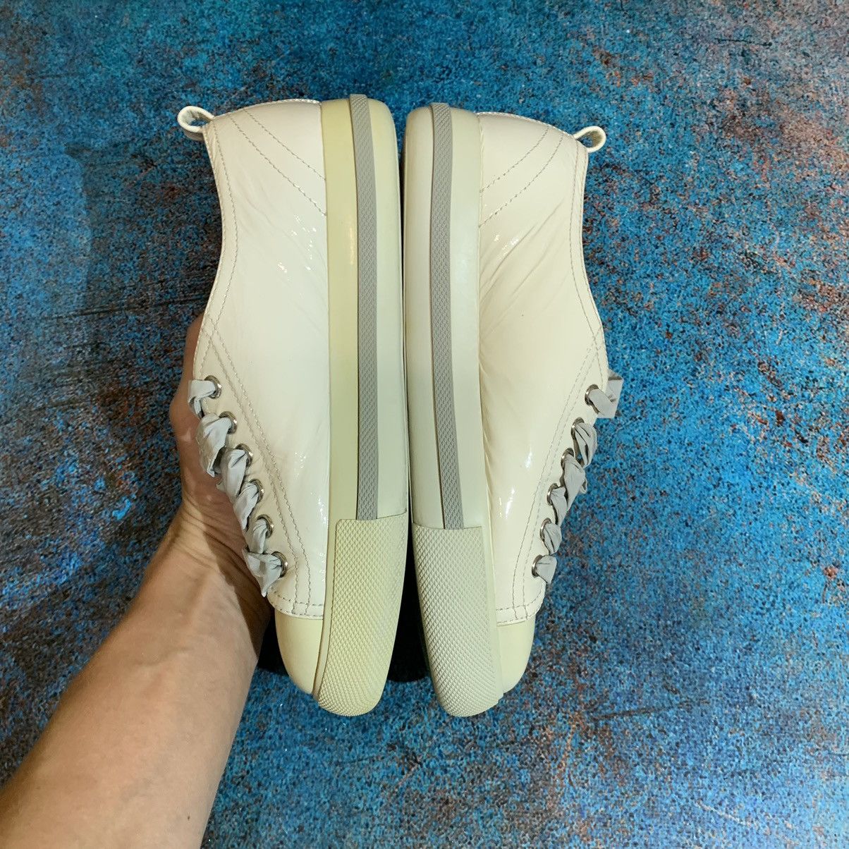 Prada × Vintage Prada Red Tab Leather Sneakers Size 35.5 Size US 5.5 / IT 35.5 - 10 Thumbnail