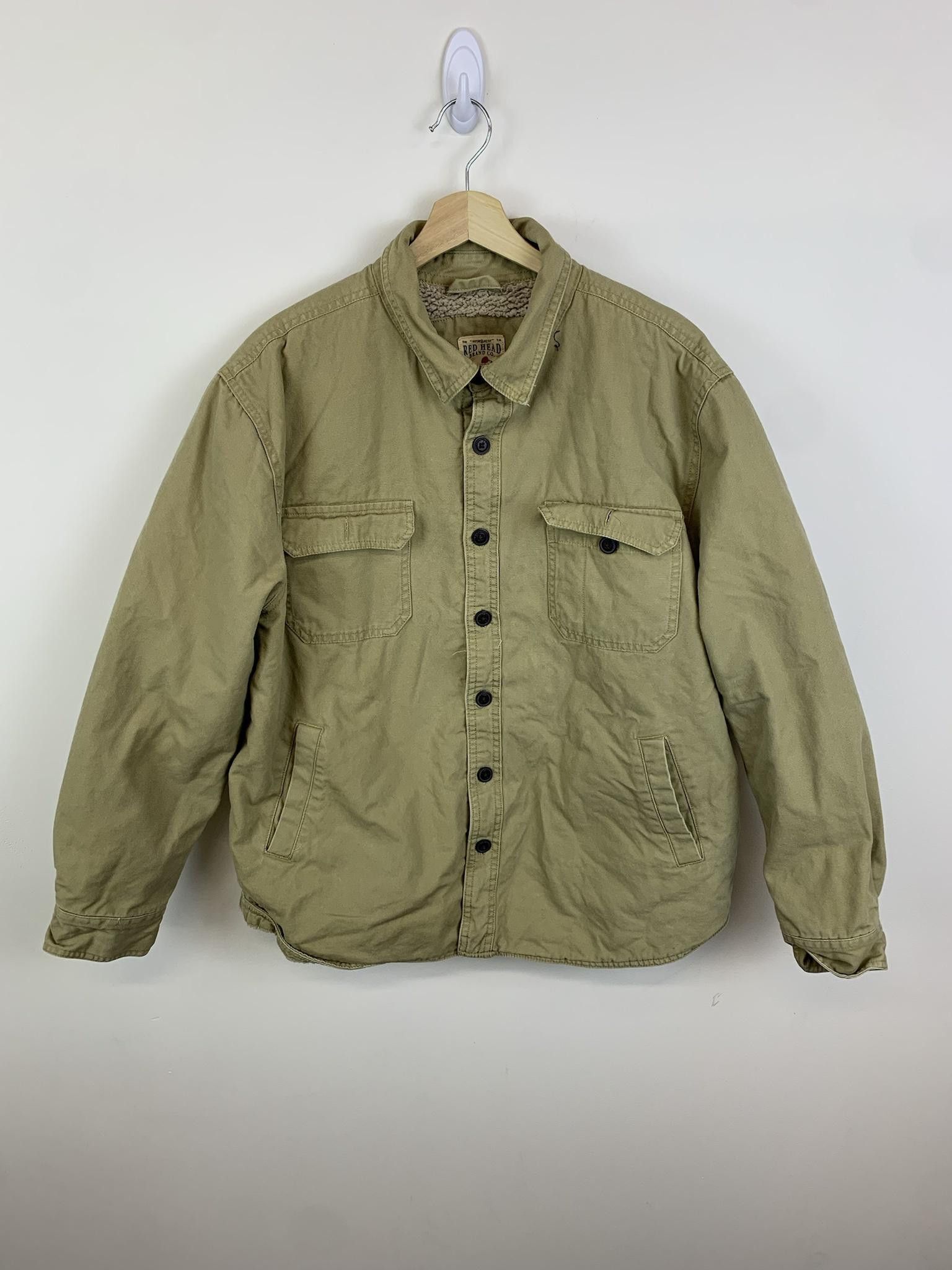 Redhead sherpa lined canvas shirt jacket sales